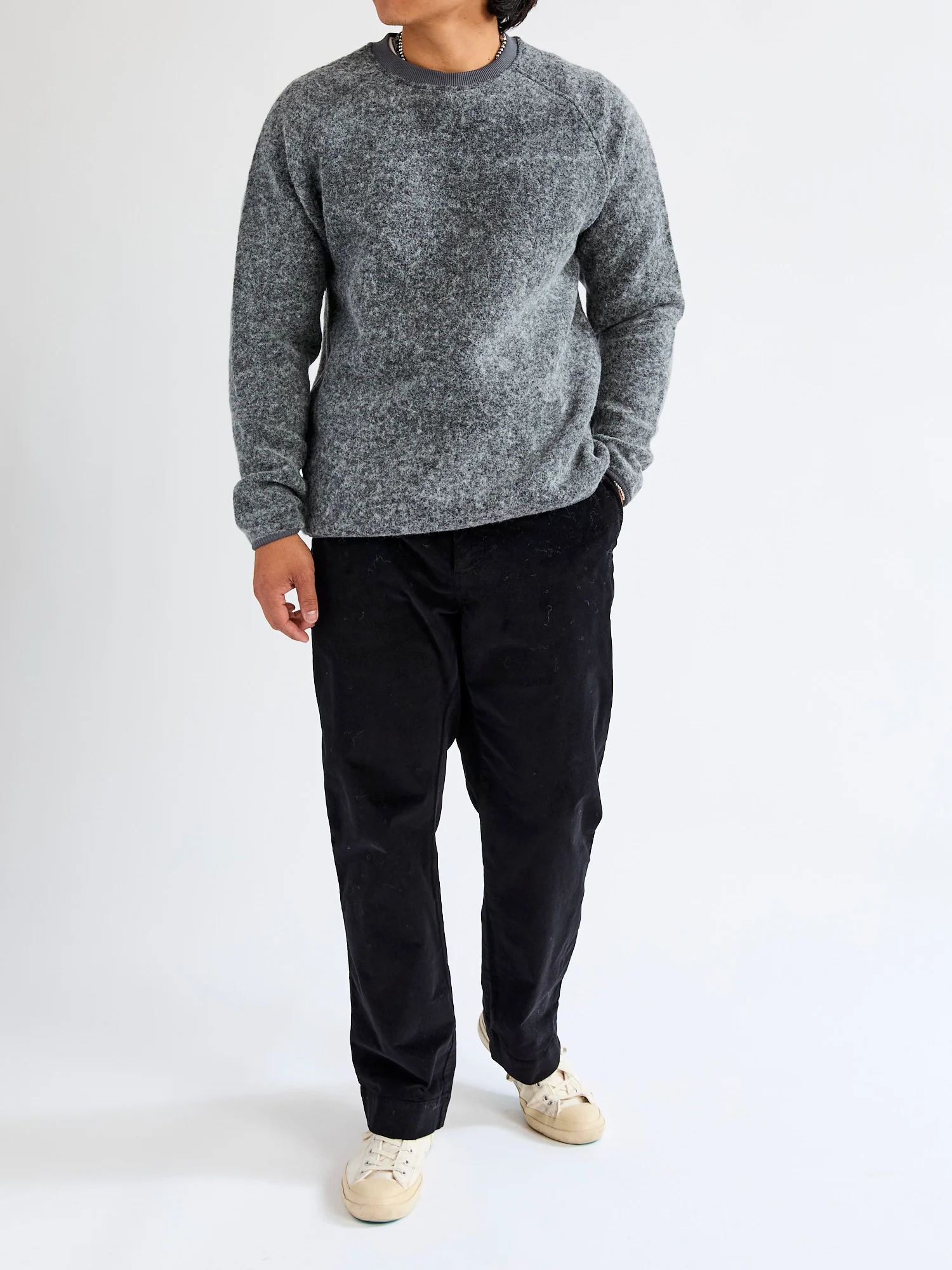 Junction Sweat Jumper in Grey Wool - Image 8