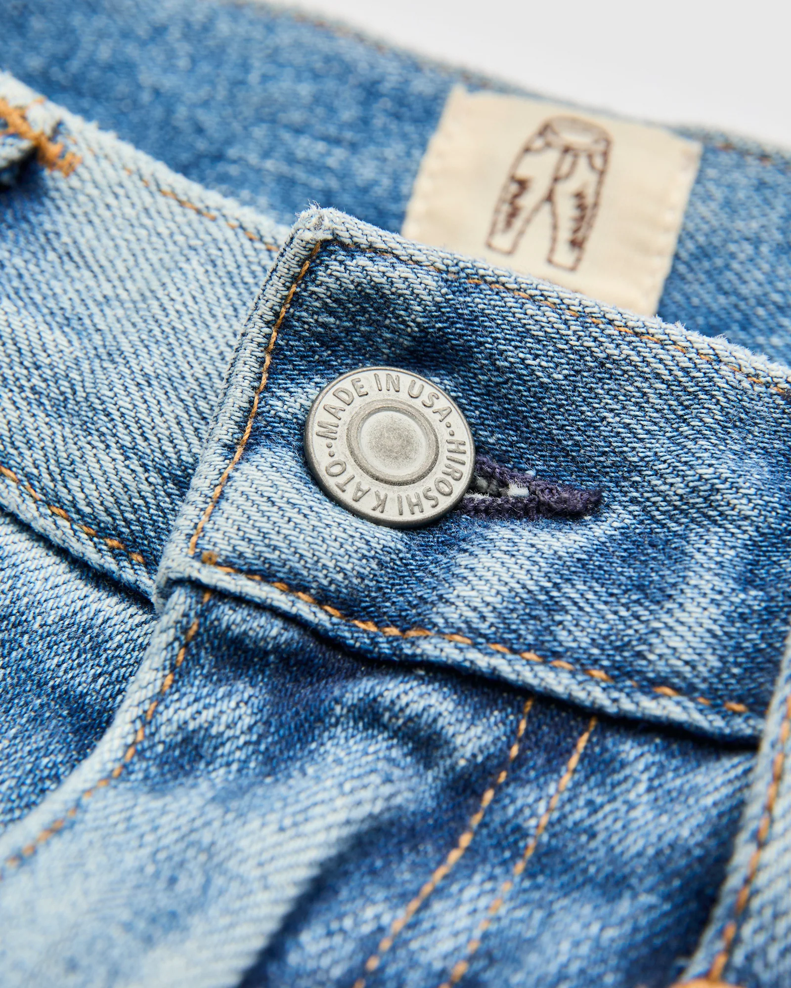 "Keith" 14oz Washed Indigo Stretch Selvedge Denim - Pen Slim - Image 5