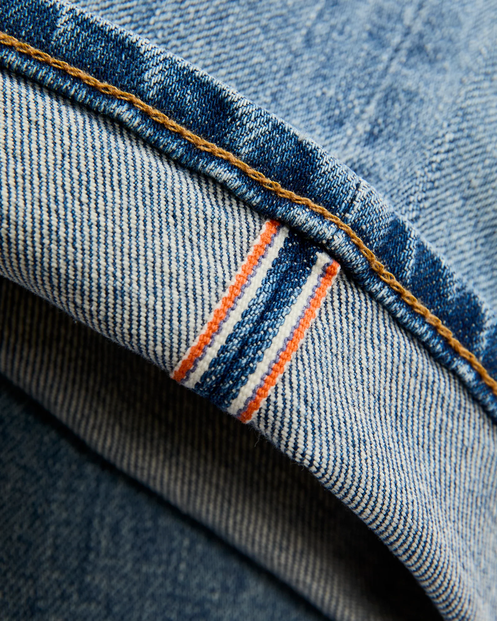 "Keith" 14oz Washed Indigo Stretch Selvedge Denim - Pen Slim - Image 7