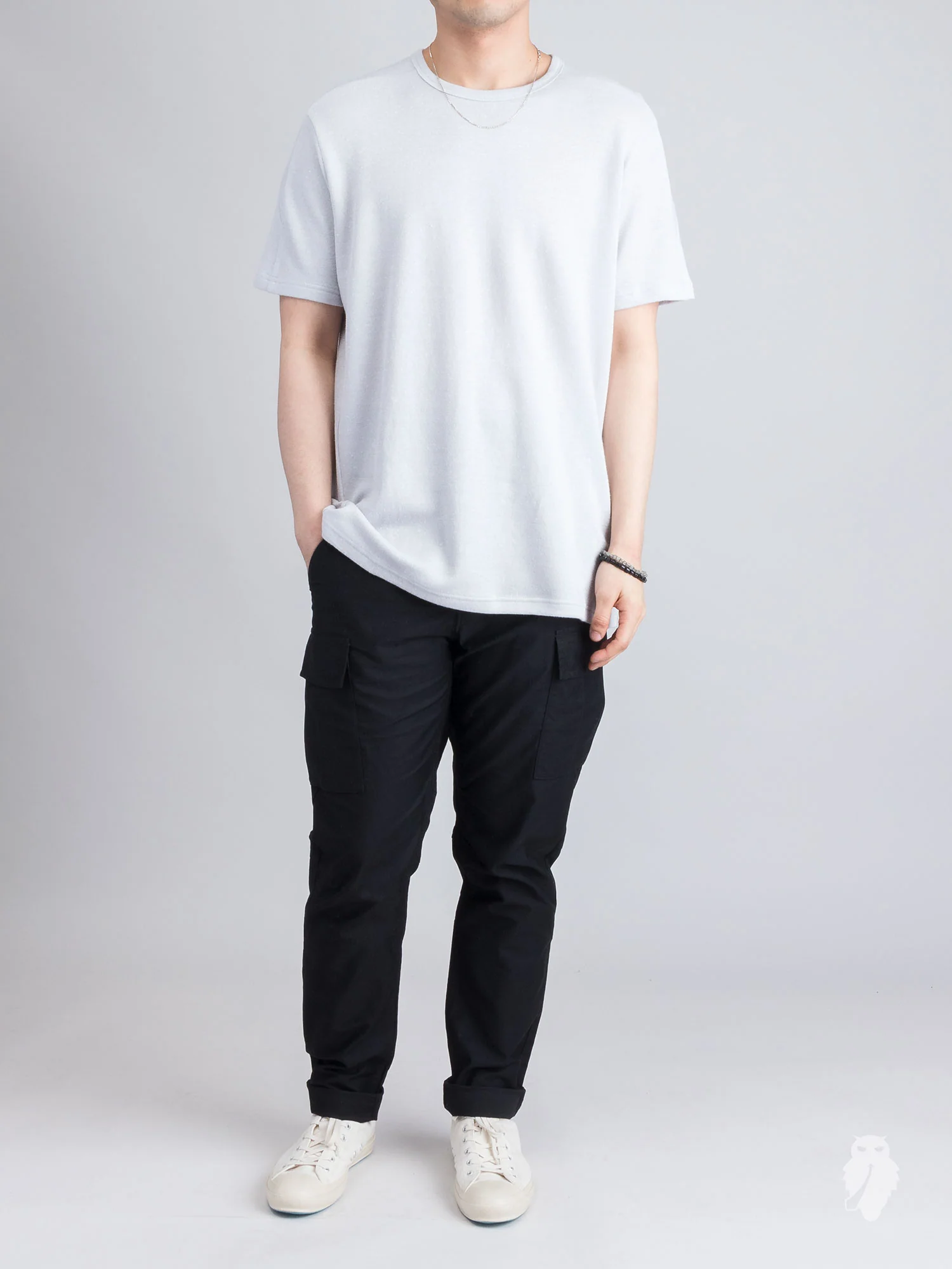Knit Linen T-Shirt in Fog - Image 6