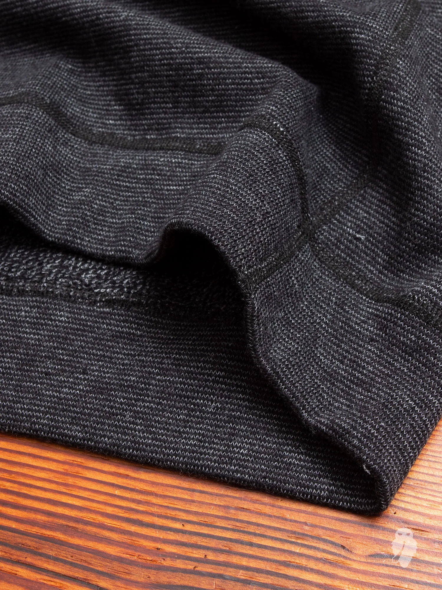 Knit Pile Reversible Crewneck Sweater in Melange Black - Image 5
