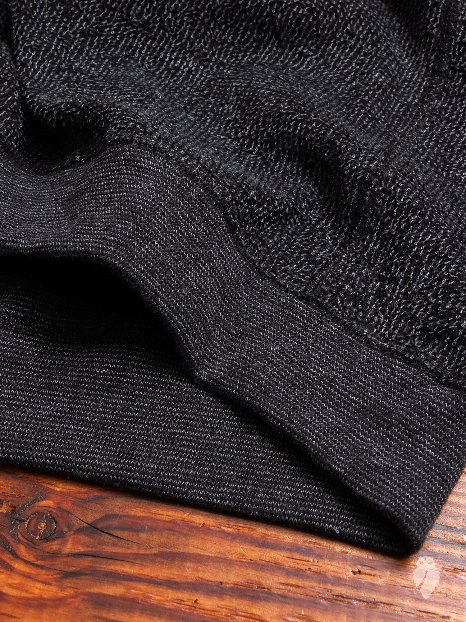 Knit Pile Reversible Crewneck Sweater in Melange Black - Image 9