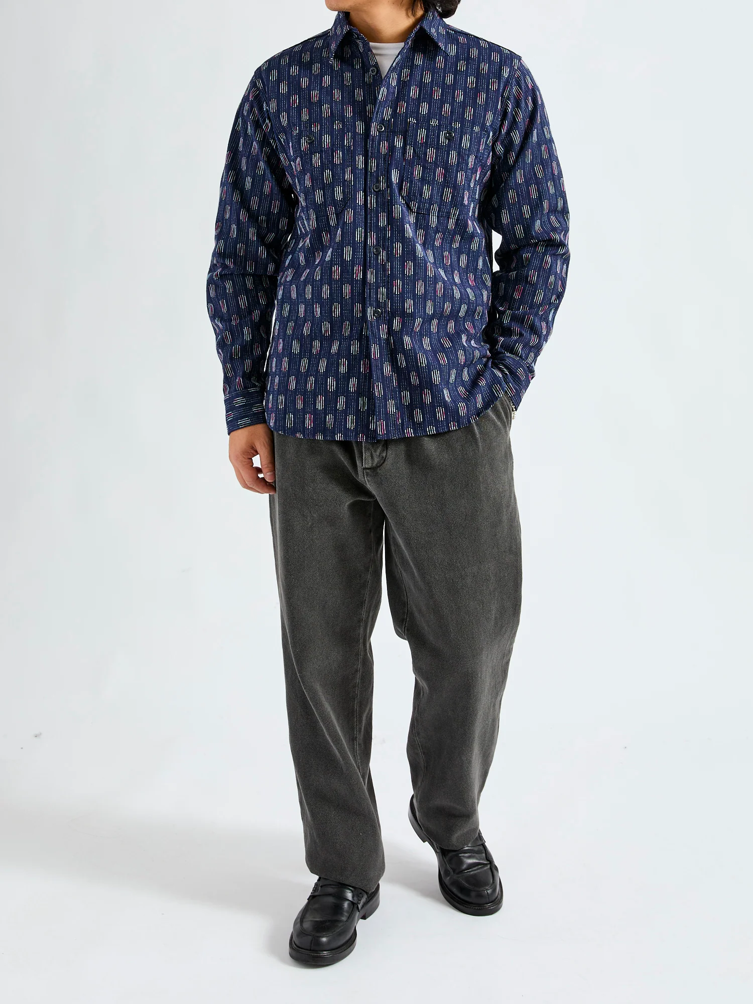 Kurume River Work Shirt in Blue - Image 10