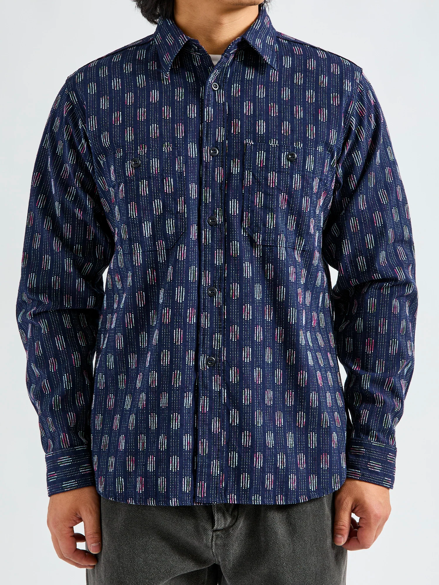 Kurume River Work Shirt in Blue - Image 2