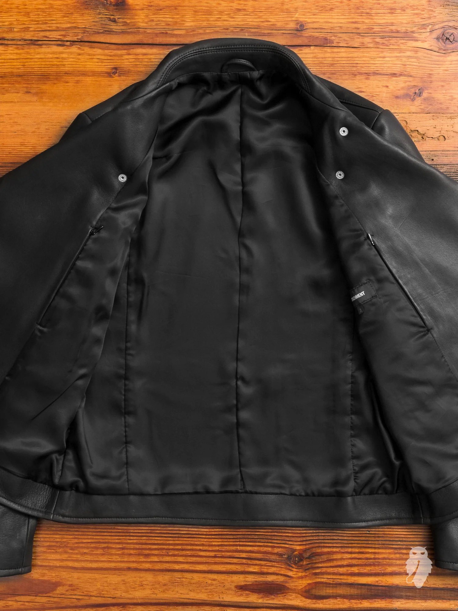 Lamb Leather Double Rider Jacket in Black - Image 10