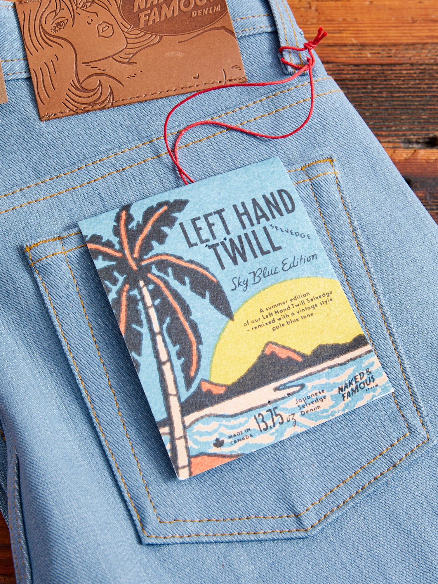 "Left Hand Twill Sky Blue" 13.75oz Selvedge Denim - Weird Guy Fit - Image 11