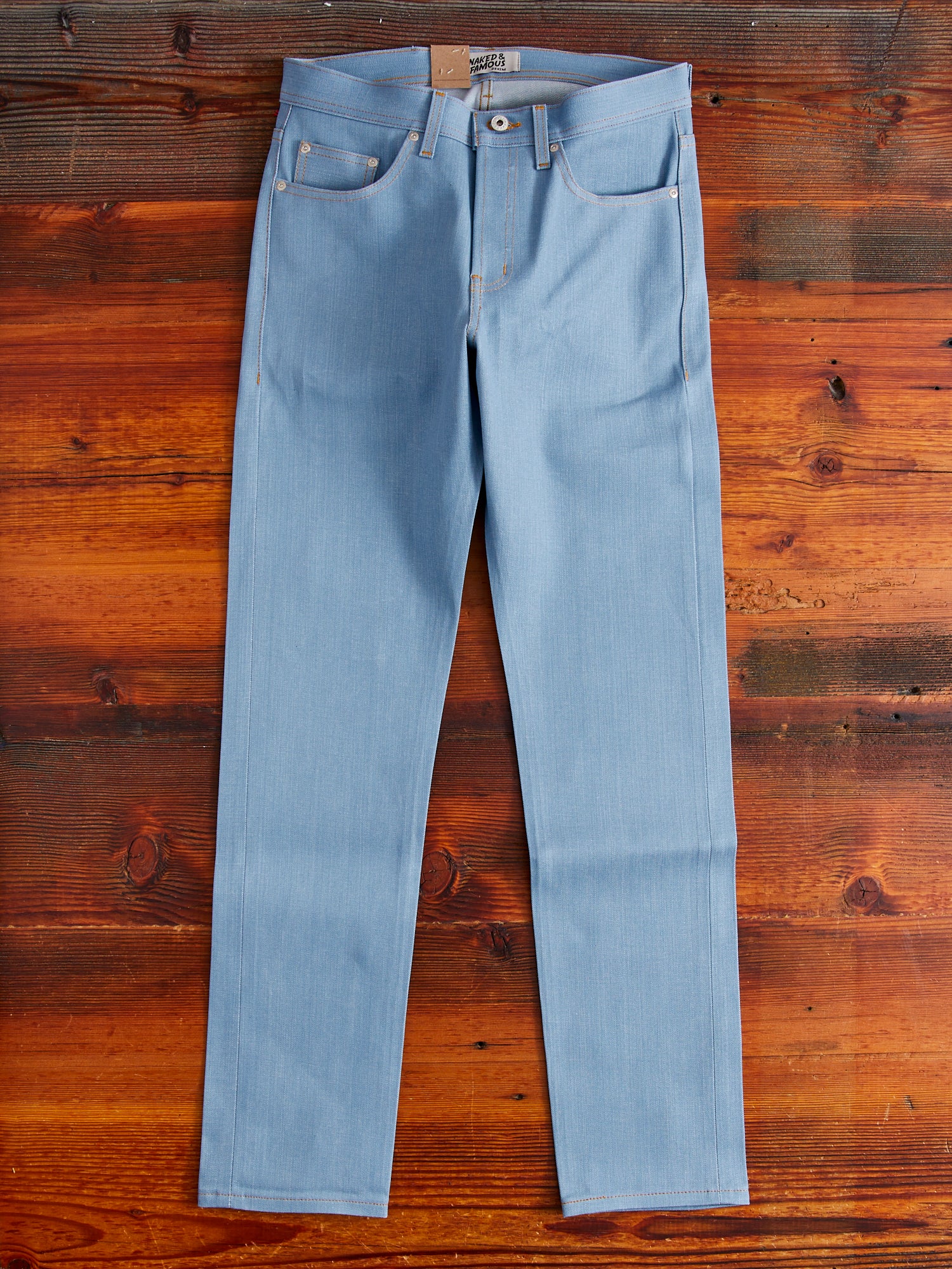 "Left Hand Twill Sky Blue" 13.75oz Selvedge Denim - Weird Guy Fit - Image 4