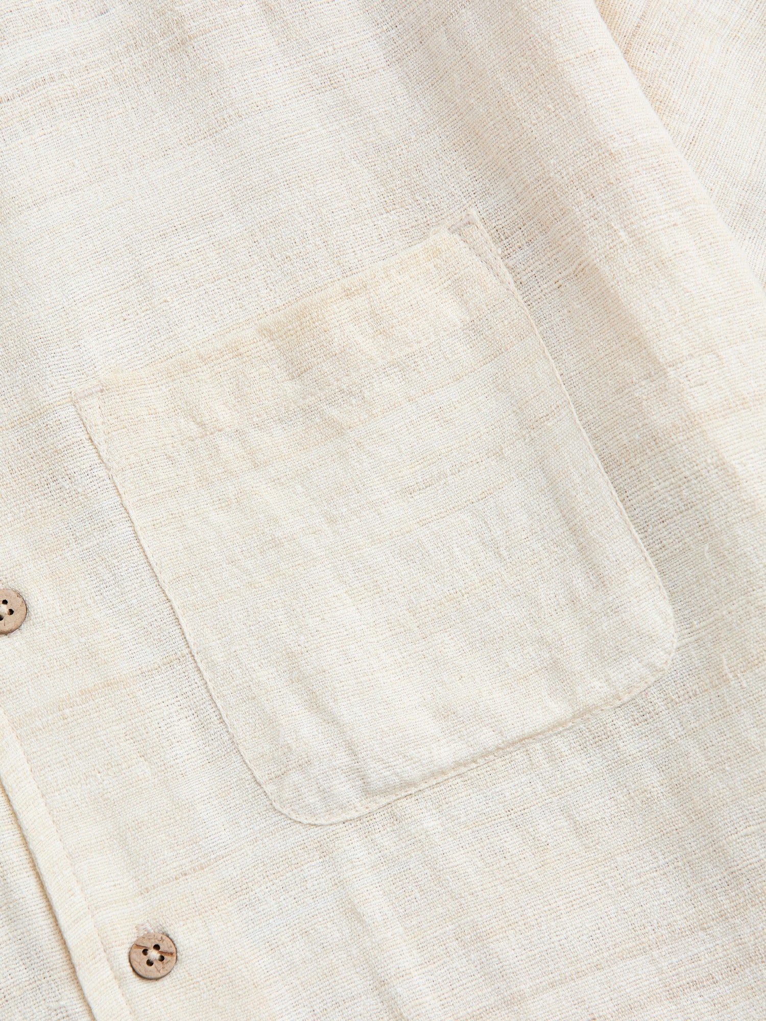 Leisure Shirt in Ivory Handloom Silk - Image 4
