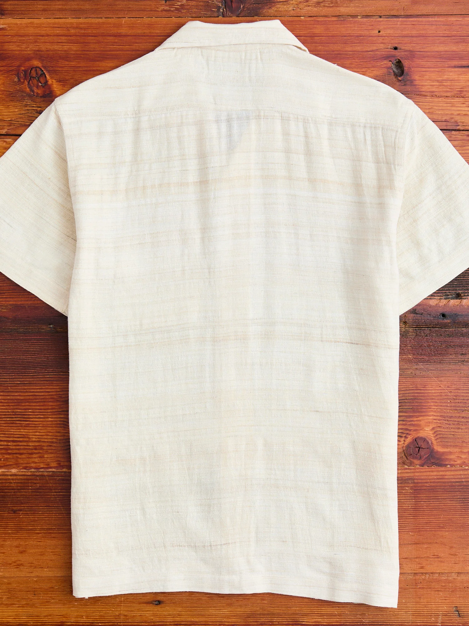Leisure Shirt in Ivory Handloom Silk - Image 9