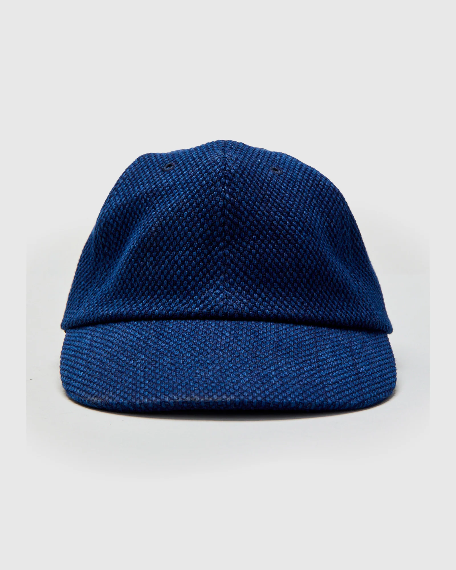 Light Sashiko Baseball Cap in Pure Indigo - Image 3