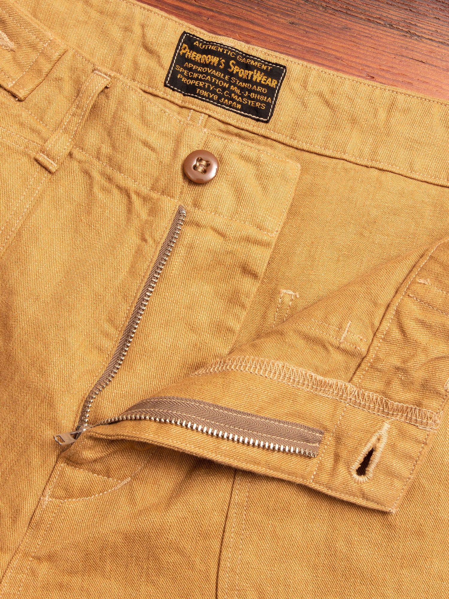Linen Denim Shorts in Mustard - Image 5