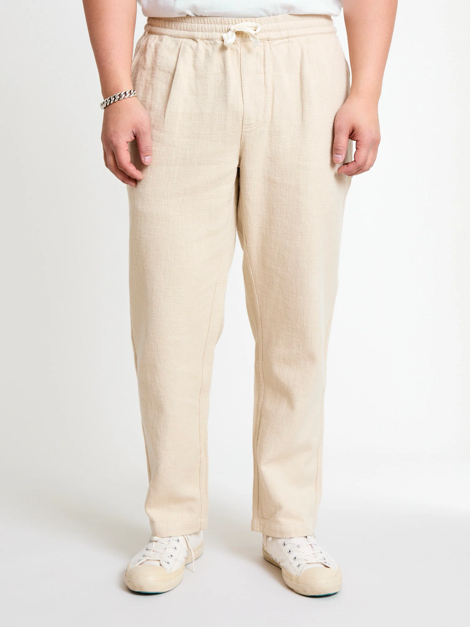 Linen Easy Pant in Alabaster - Image 2