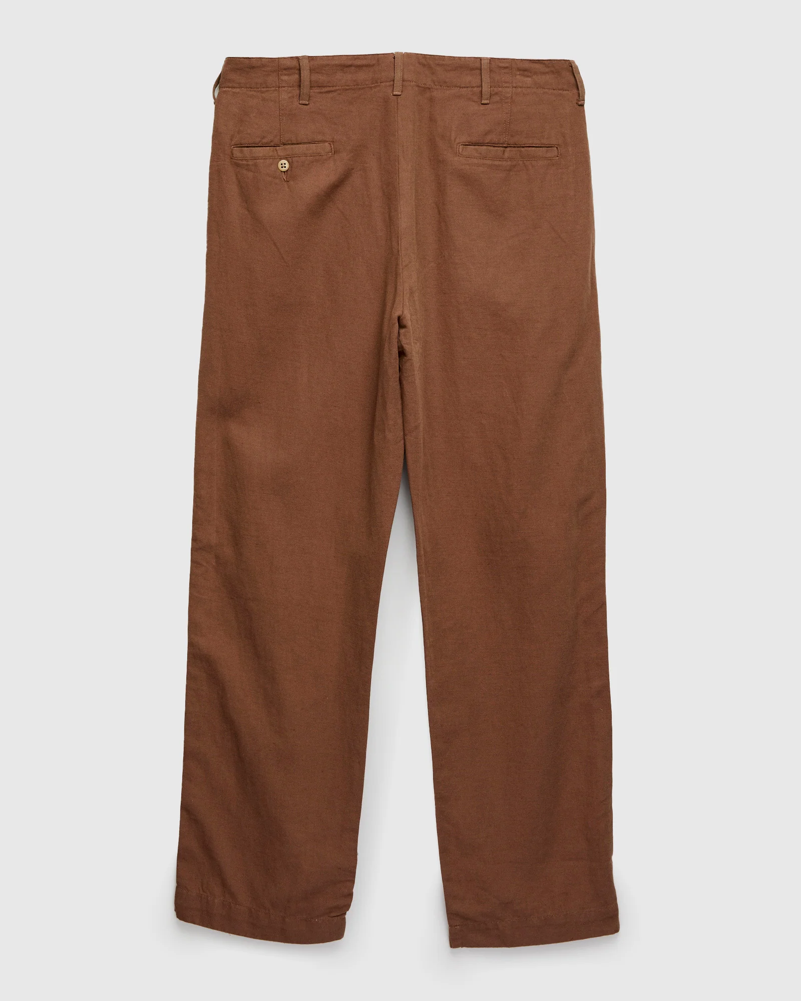 Linen Pleated Chino in Churro Brown - Image 2