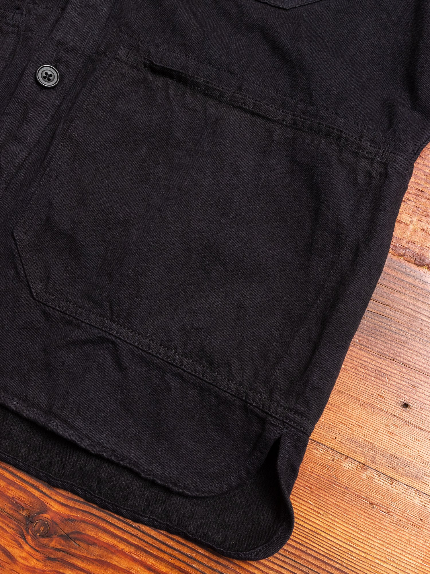 Linen Shirt Jacket in Black - Image 6