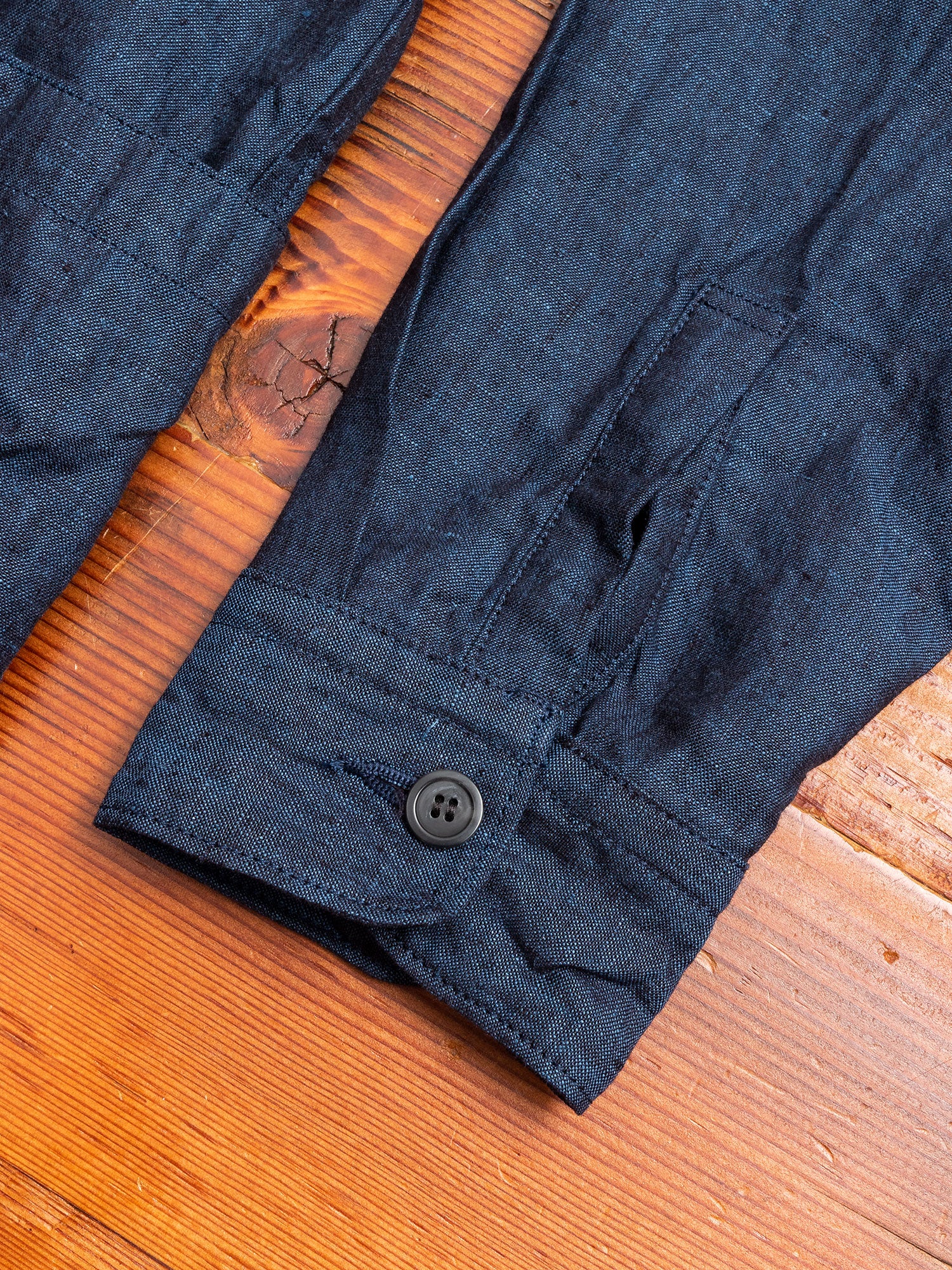 Linen Shirt Jacket in Ink Blue - Image 6