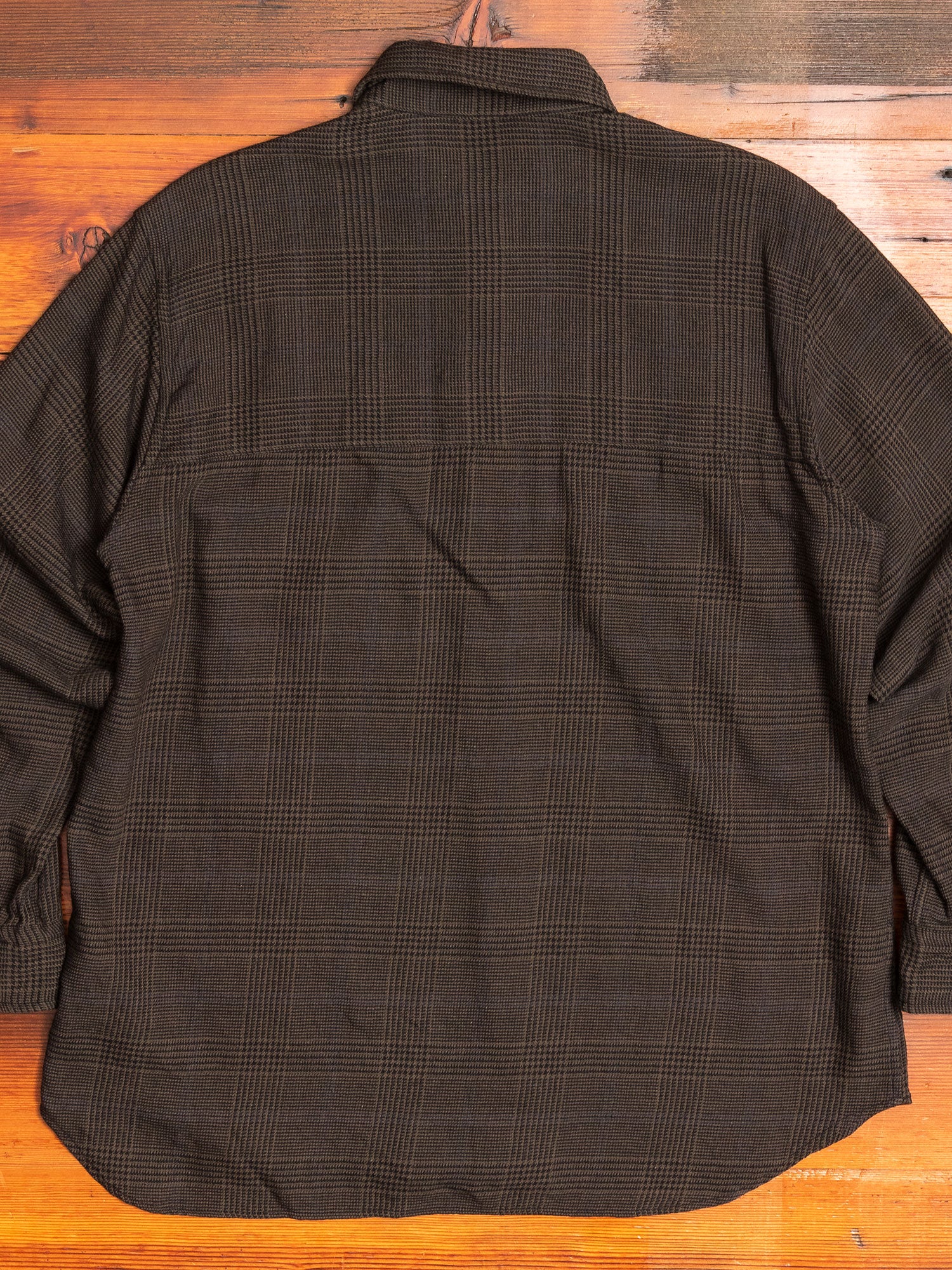 Linen-Wool Work Shirt in Glen Check - Image 8