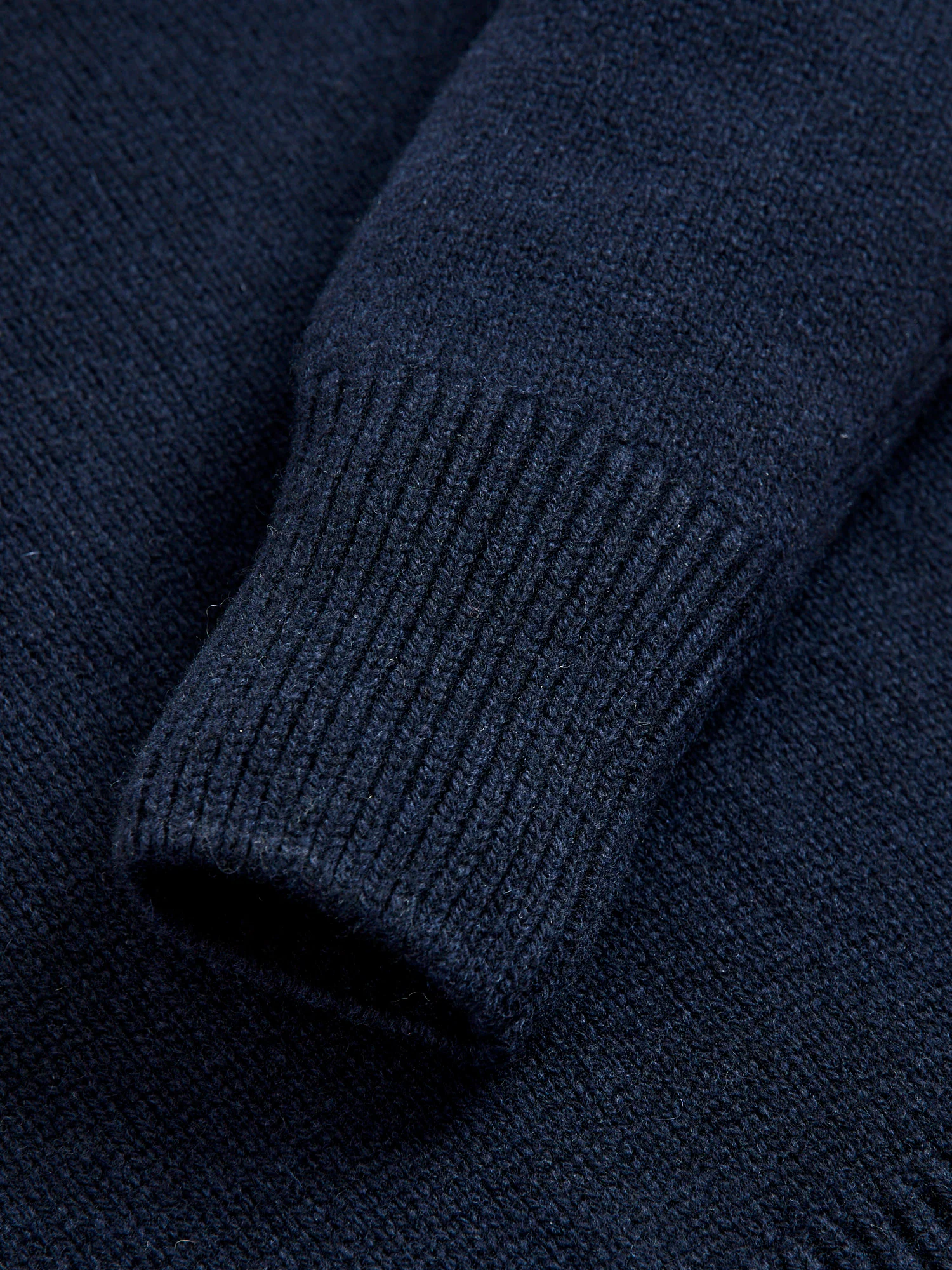 LOCC01 "Good Basics" Relaxed Fit Merino Cashmere Knit Sweater in Dark Navy - Image 6