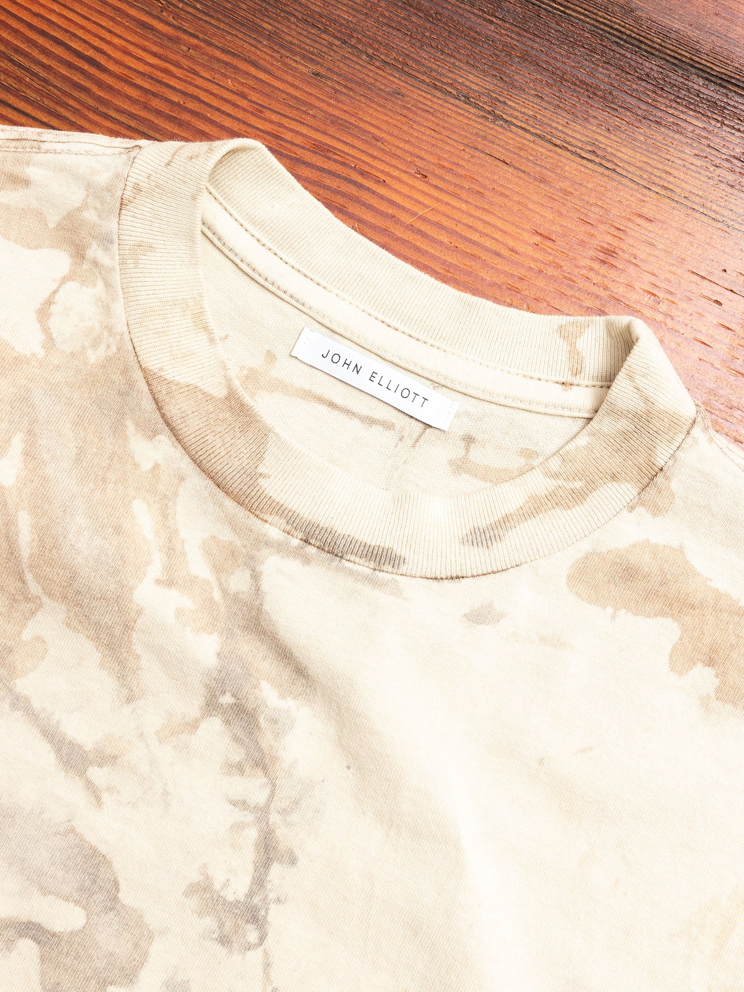 Long Sleeve University T-Shirt in Fossil Tie Dye - Image 2