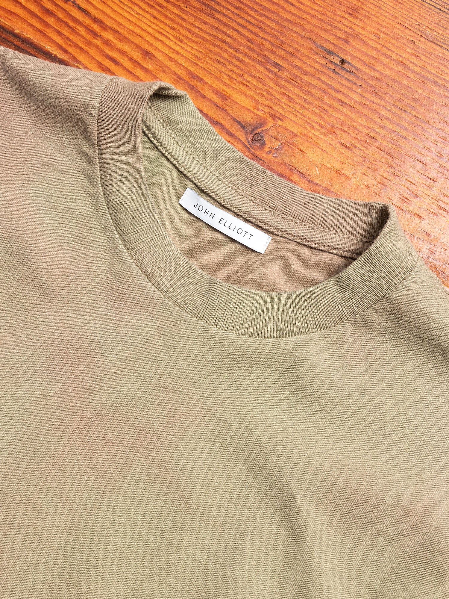 Long Sleeve University T-Shirt in Rust Camo Tie Dye - Image 2