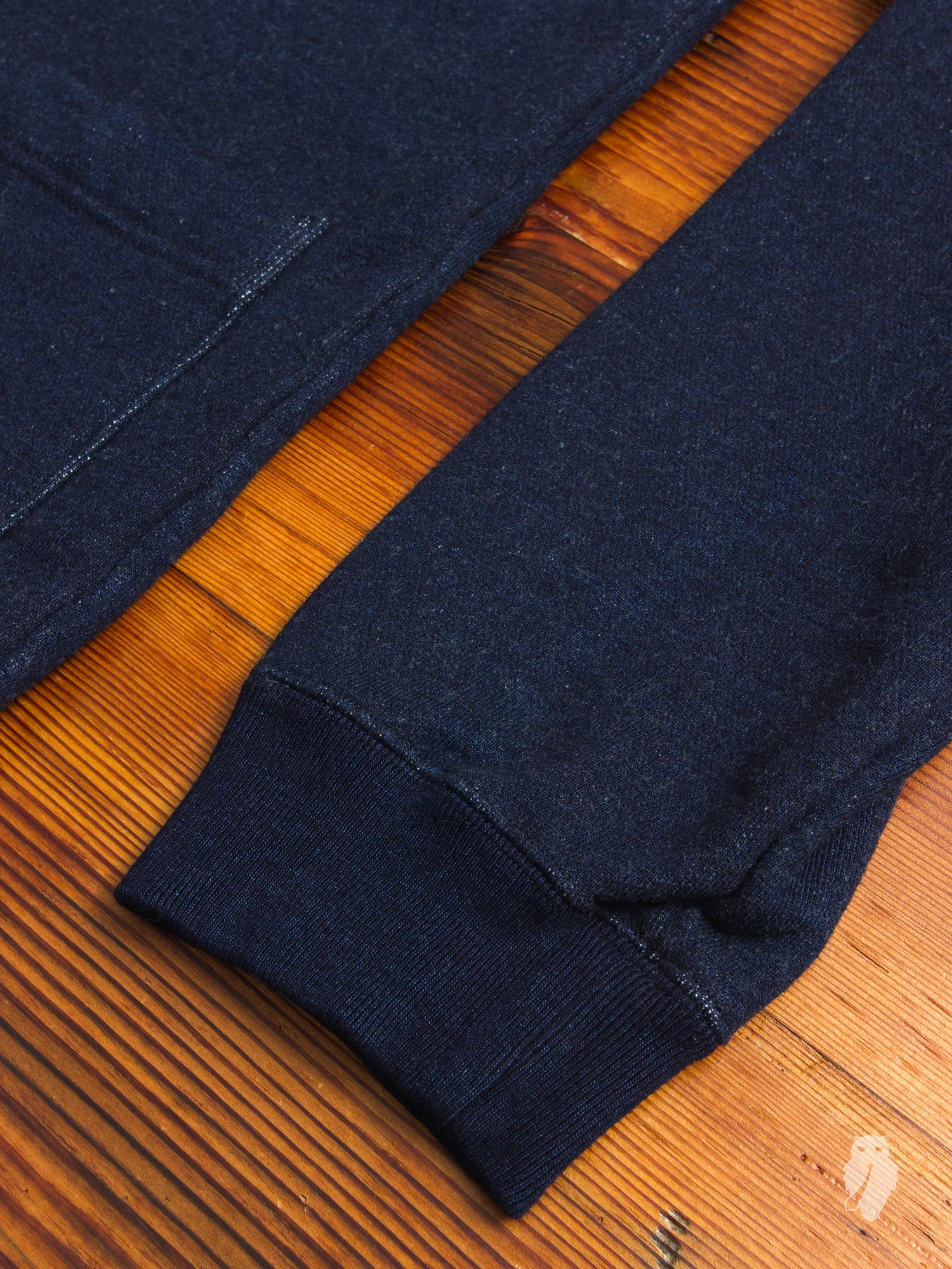 Loopwheel Cardigan in Natural Indigo - Image 6