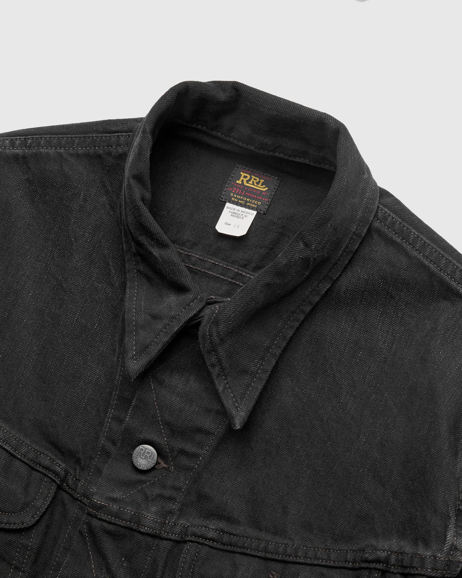 Lot 271 Denim Jacket in Washed Black - Image 4