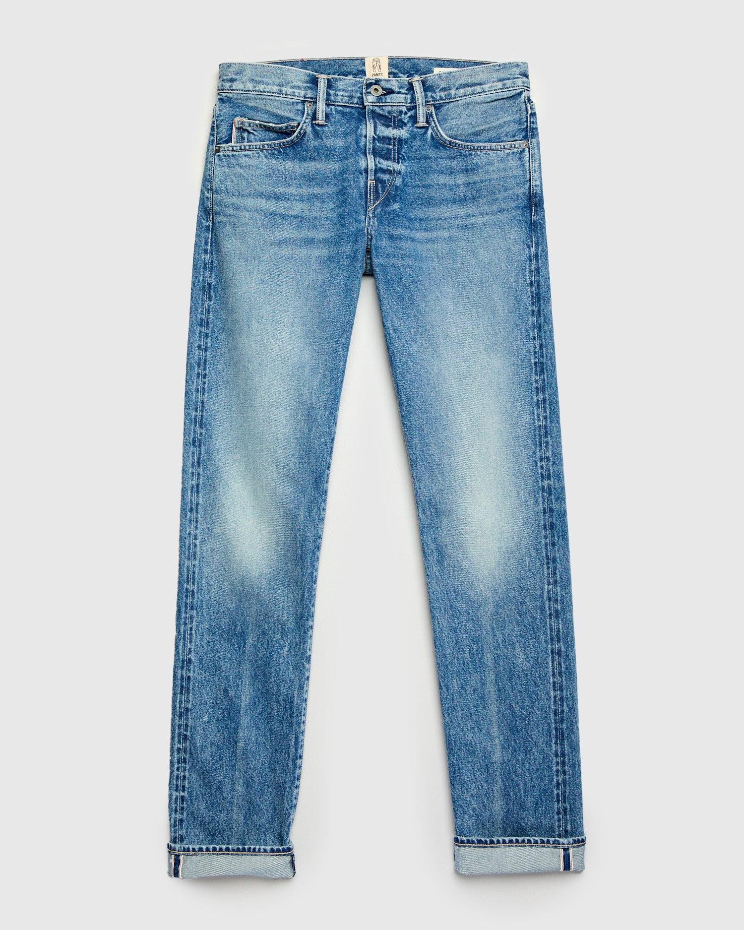 "Lou" 12.5oz Washed Natural Slub Selvedge Denim - Pen Slim