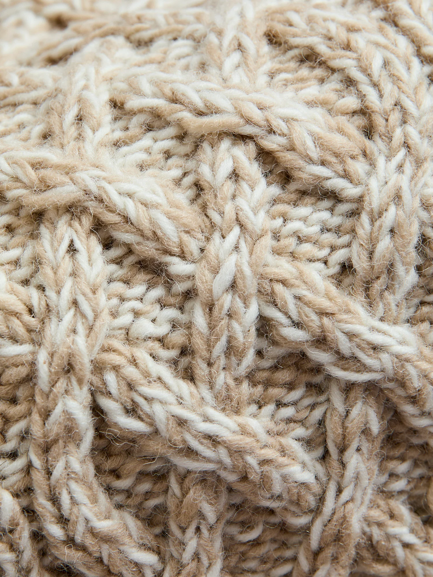 Low Gauge Cable Knit Sweater in Natural - Image 8