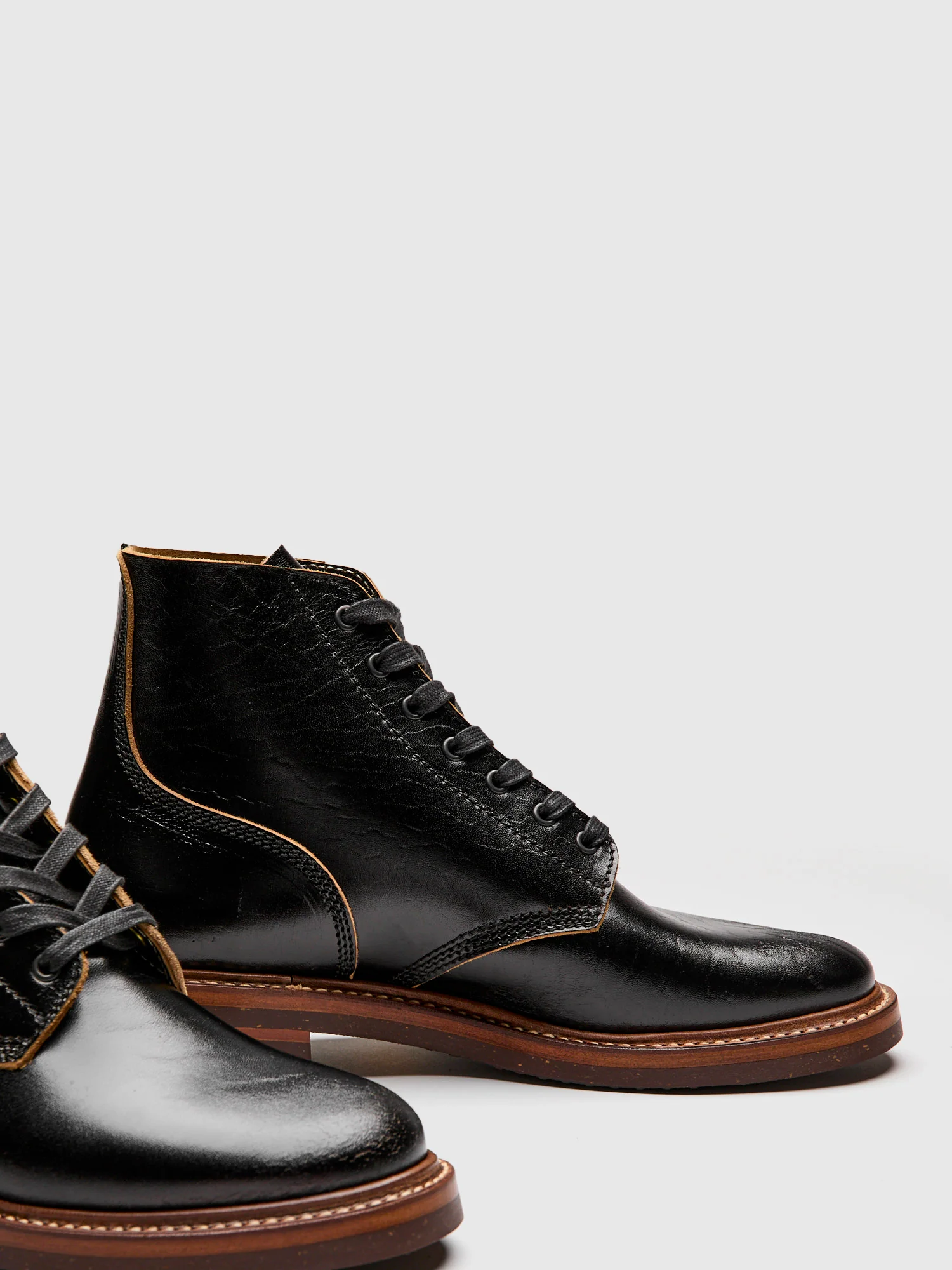 M-43 Service Shoe Boot in Black Shinki Teacore Horsebutt - Image 4