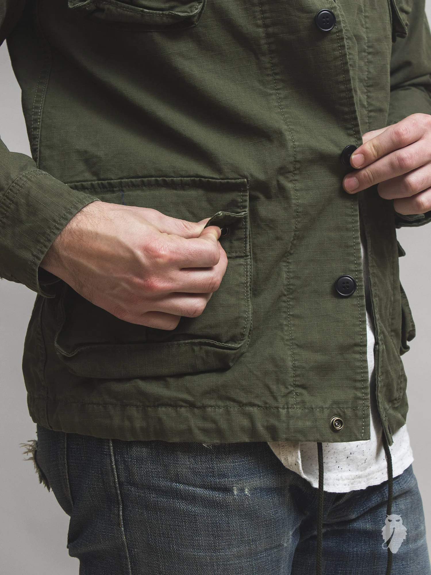 M42 Military Reconstruction Jacket in Army - Image 14