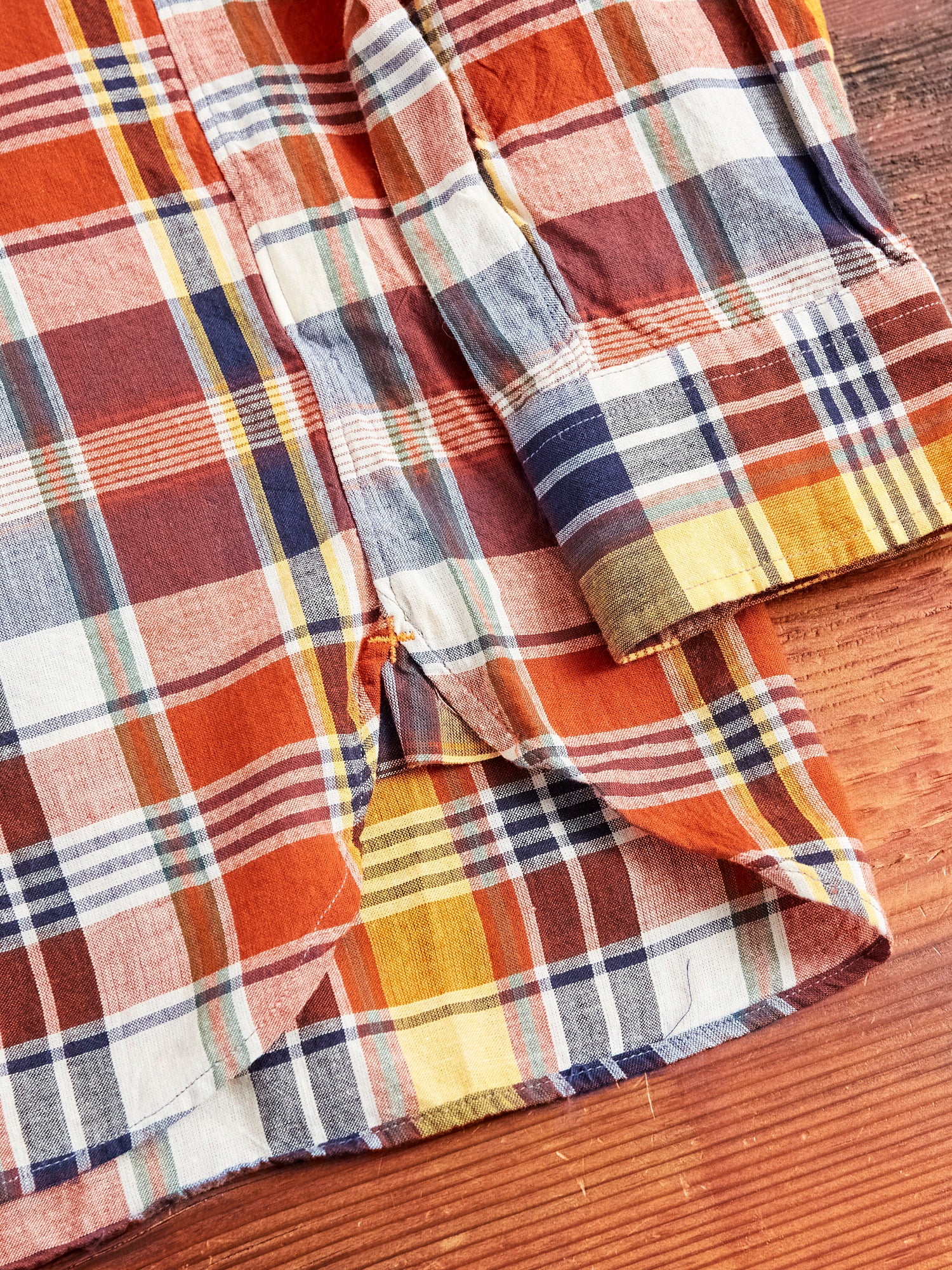 Madras Button-Down Shirt in Brown - Image 7