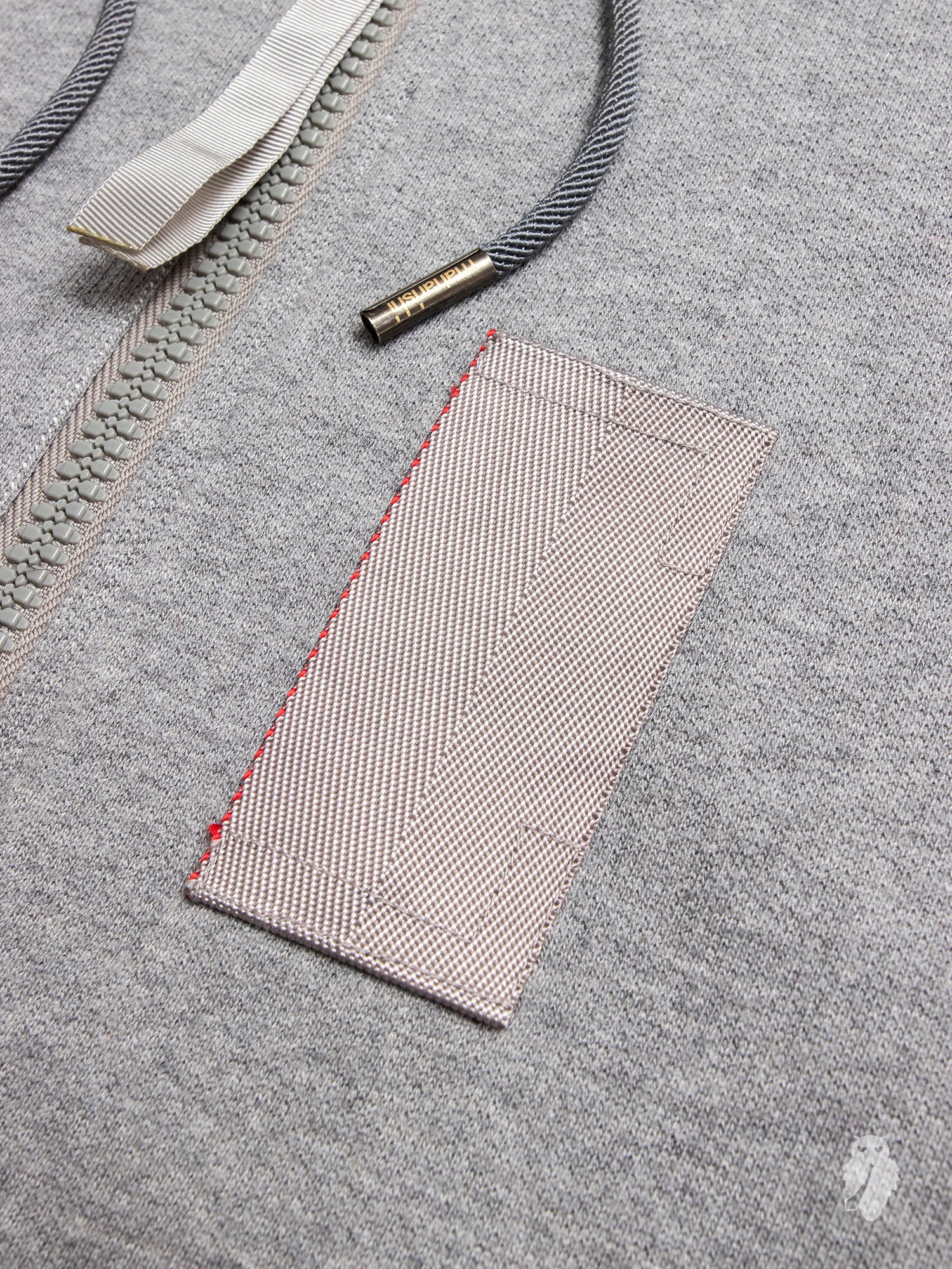 "Ghost" Zip Hoodie in Marled Grey - Image 4