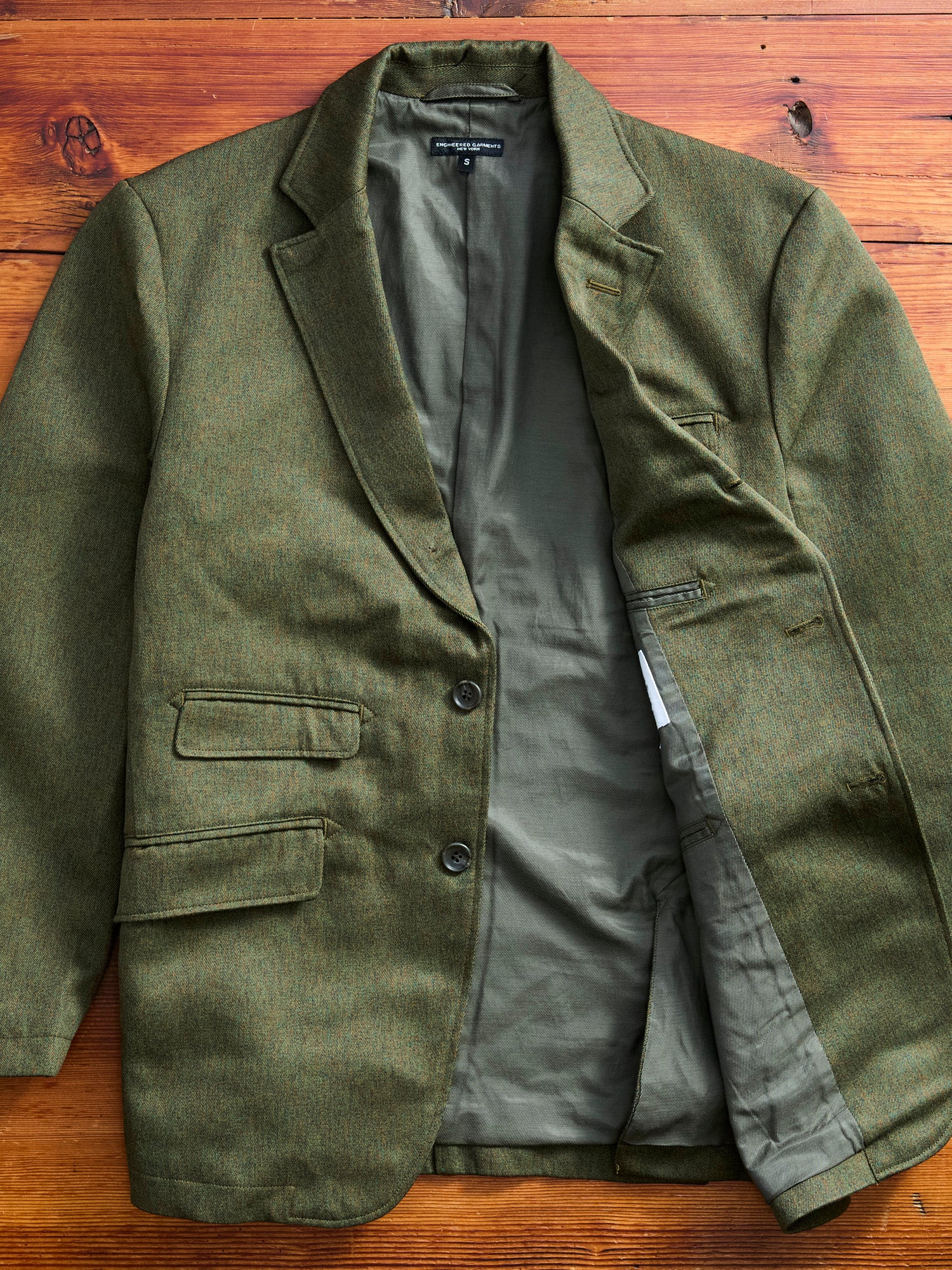 Melange Twill Andover Jacket in Olive - Image 7