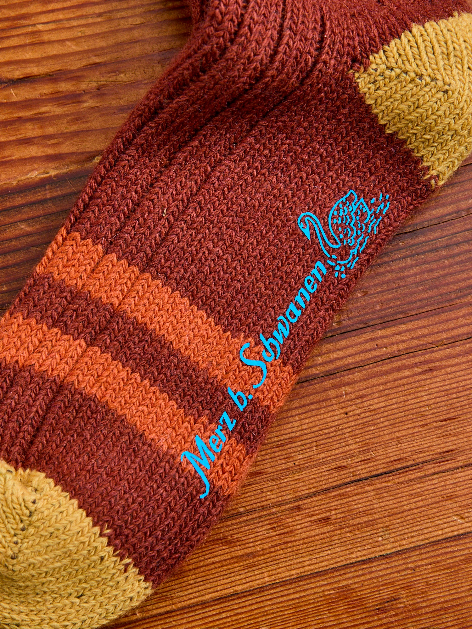 Merino Wool Melange Socks in Chestnut - Image 3