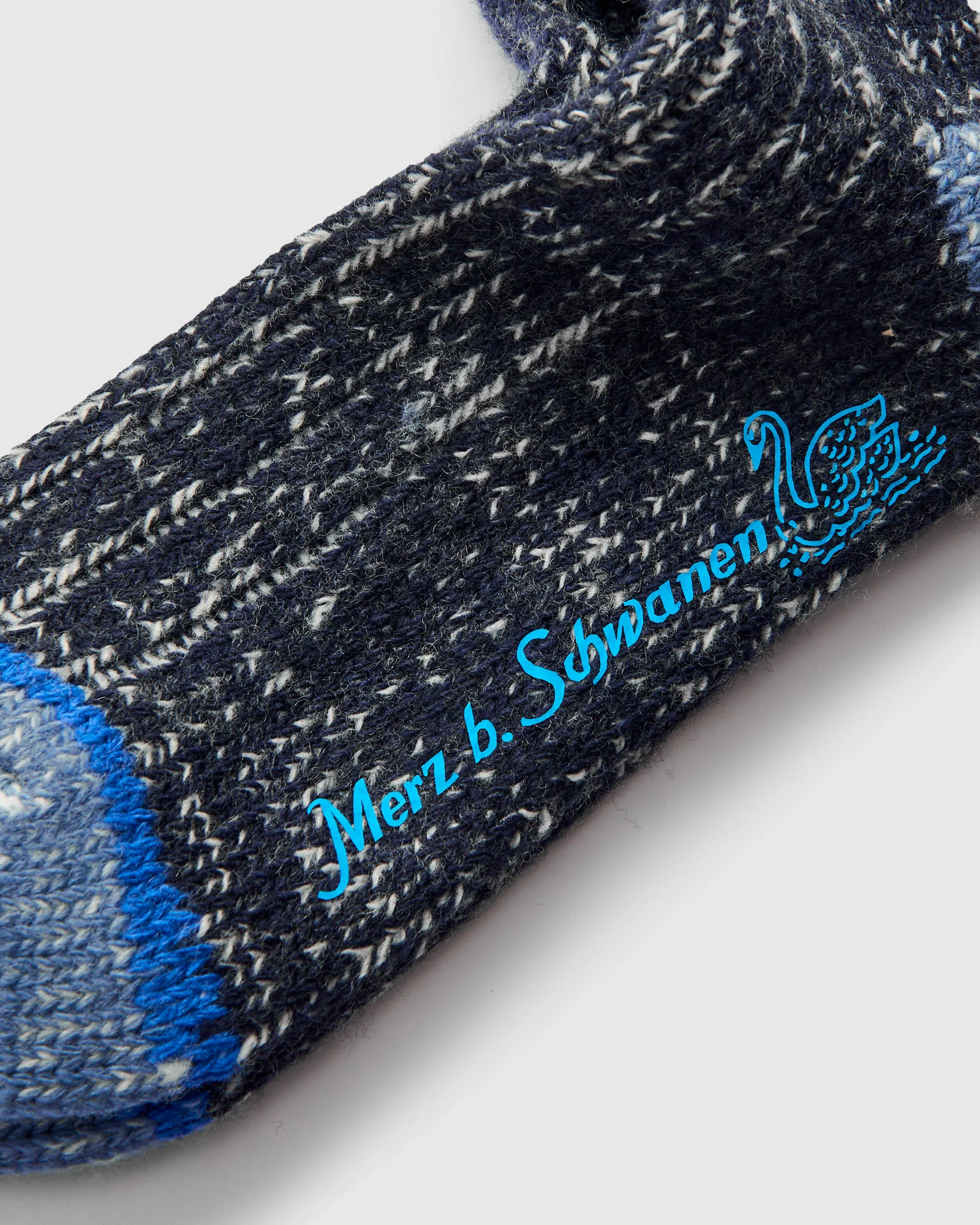 Merino Wool Melange Socks in Ink/Natural - Image 3