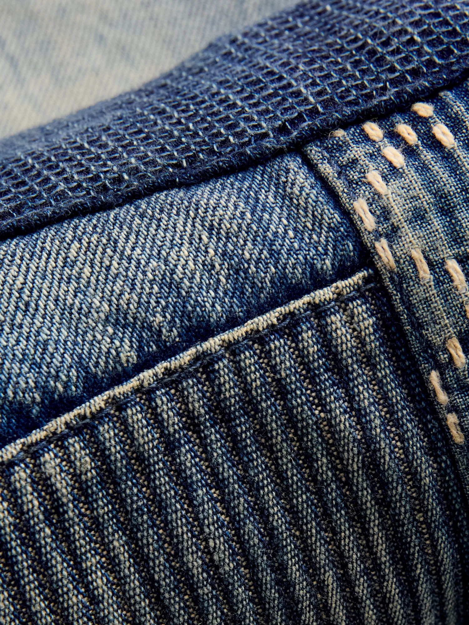 MG115 Boro Repair Selvedge Denim - Classic Straight Fit - Image 13