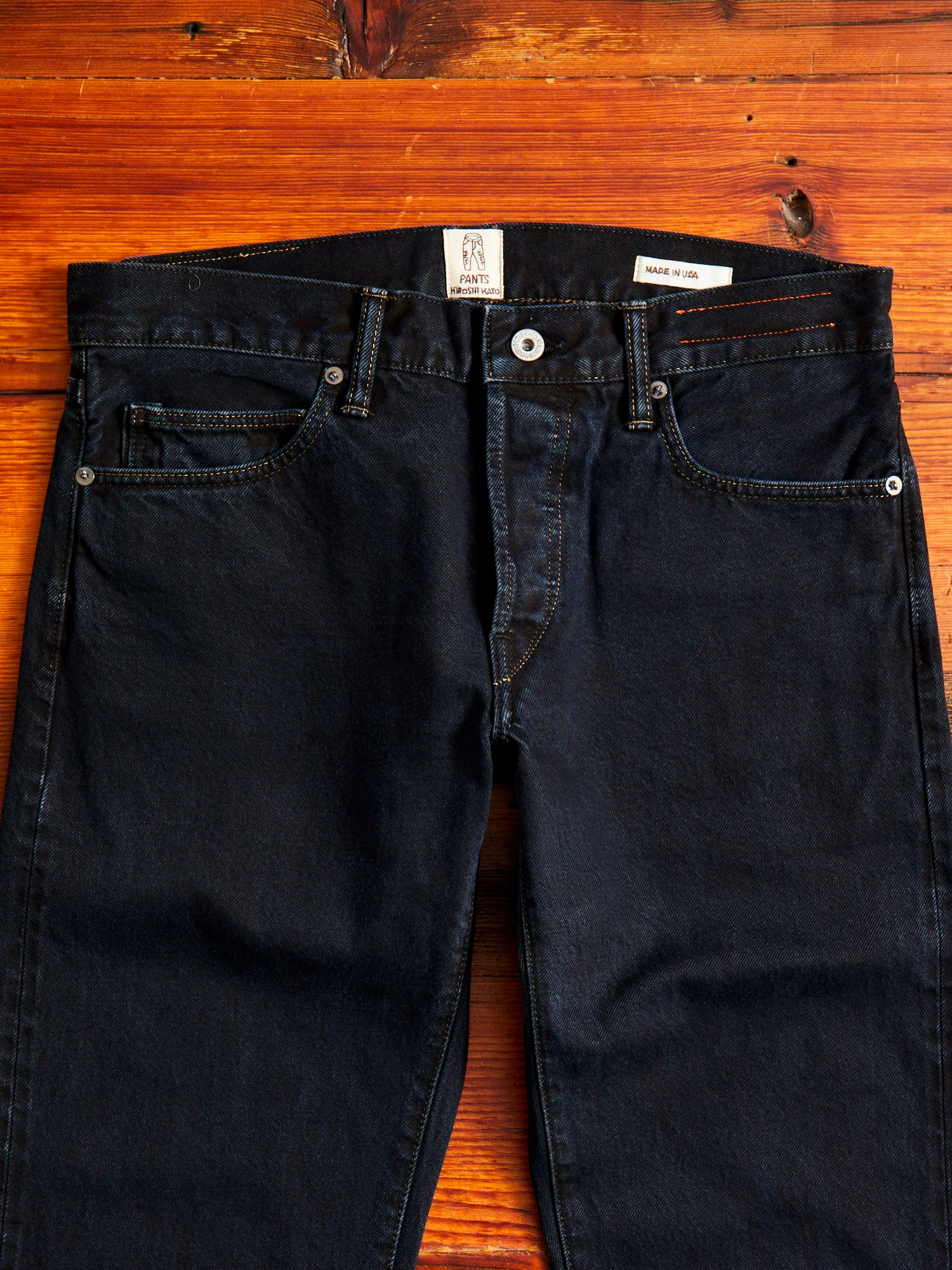 "Miles" 12.5oz Natural Slub Black Overdye Selvedge Denim - Pen Slim - Image 5