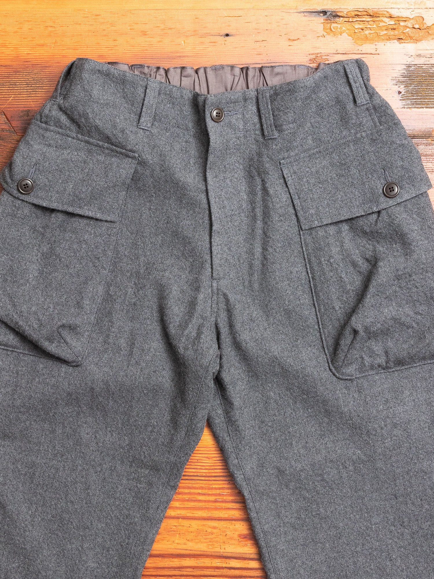 Military Trousers in Melange Grey - Image 2