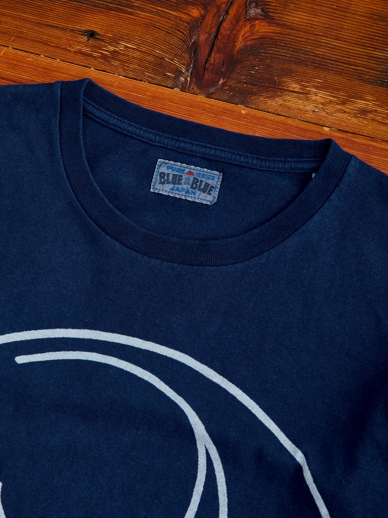 "Mitsutomoe" Bassen T-Shirt in Indigo - Image 3