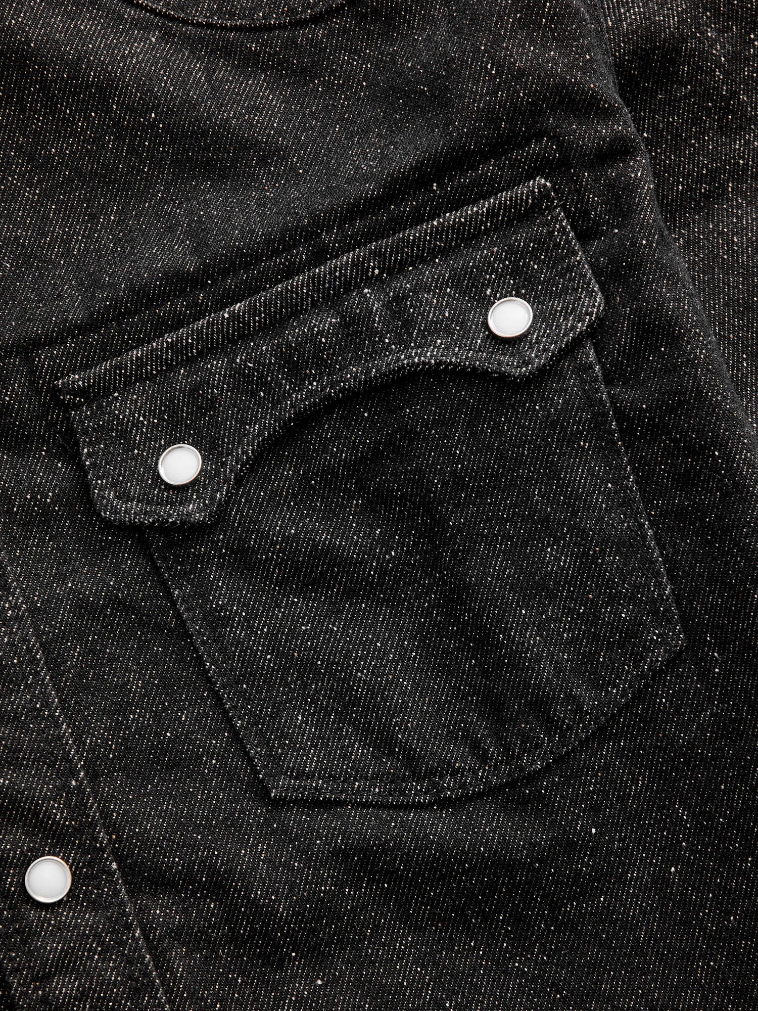 Modern Western Shirt in Black Nep Denim - Image 5