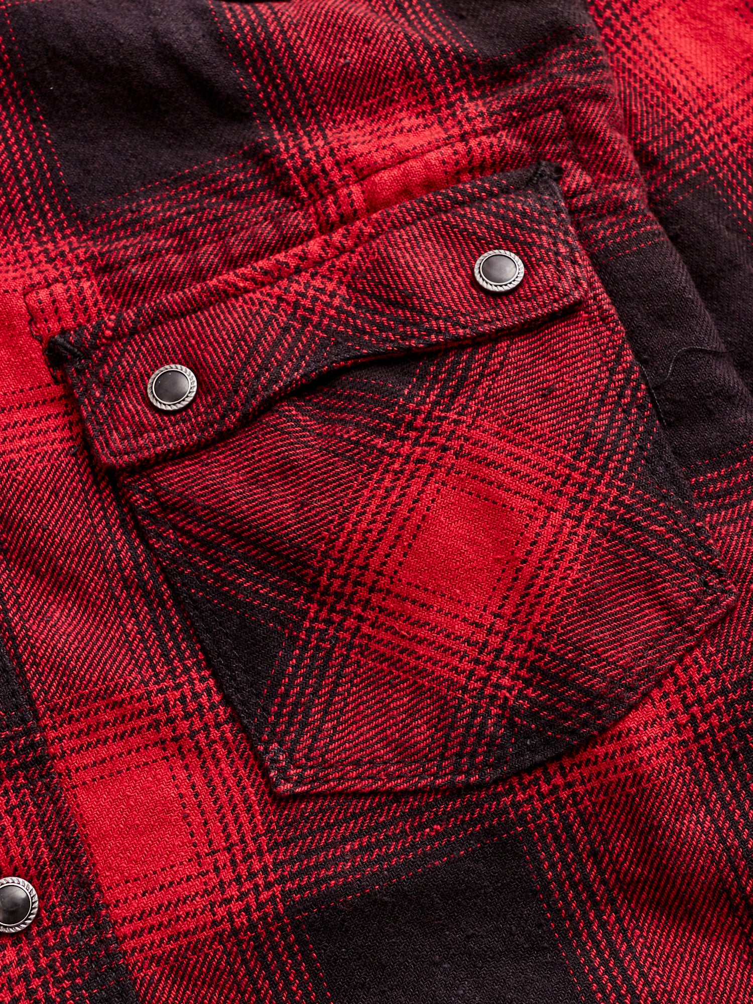 Modern Western Shirt in Red Shadow Check - Image 3