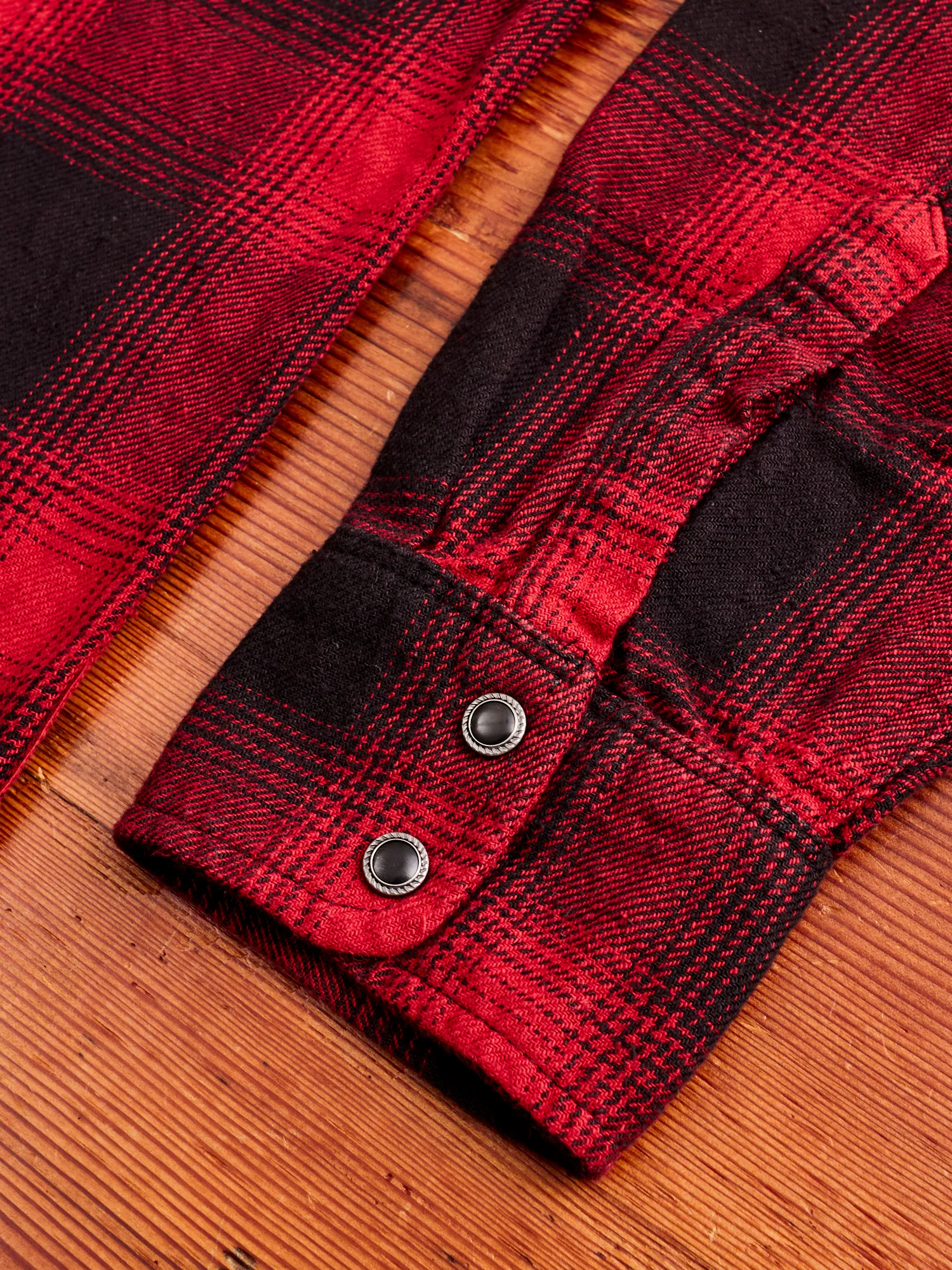 Modern Western Shirt in Red Shadow Check - Image 5