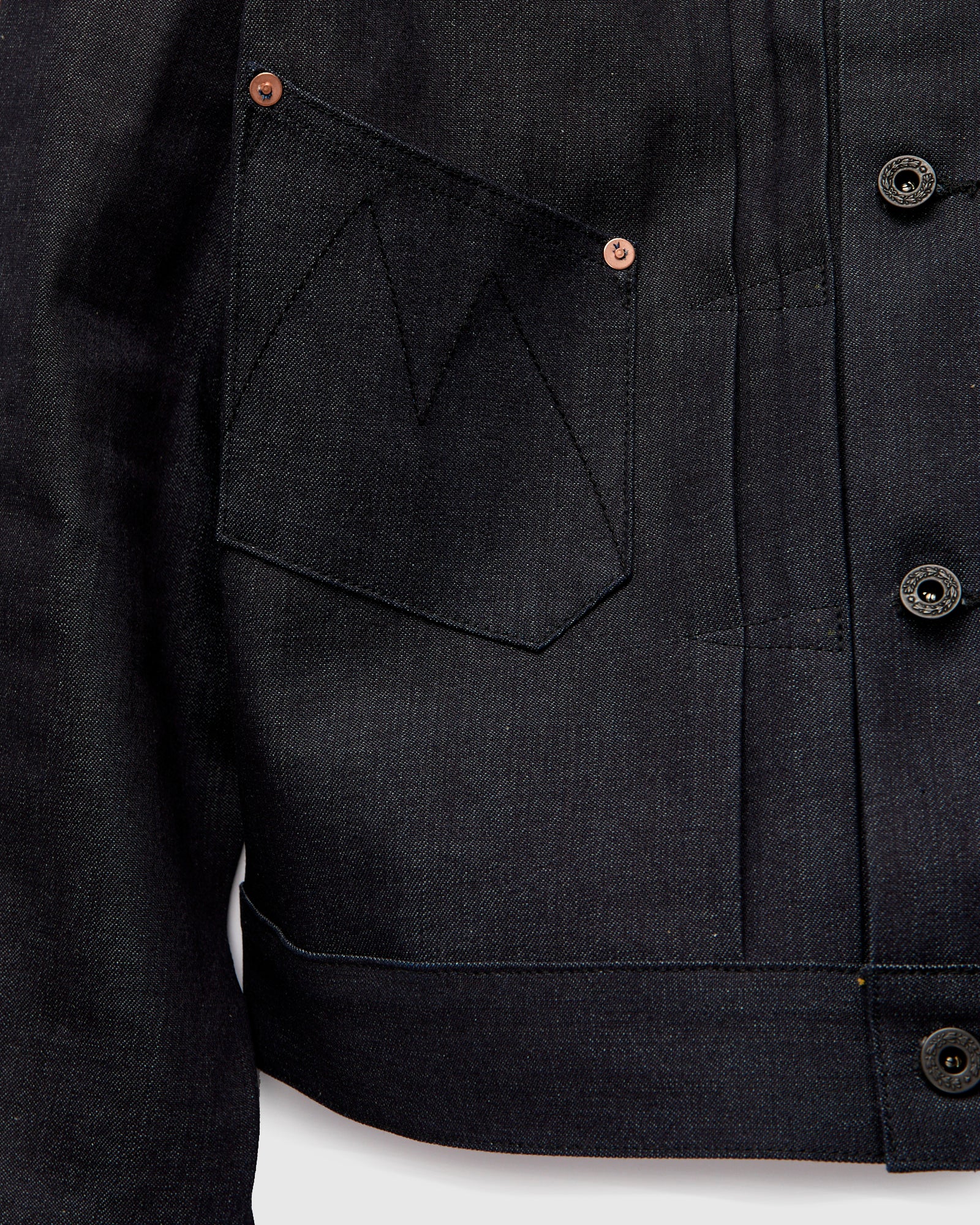 "Mojave" Ranch Blouse in 10oz Kaihara Denim - Image 7