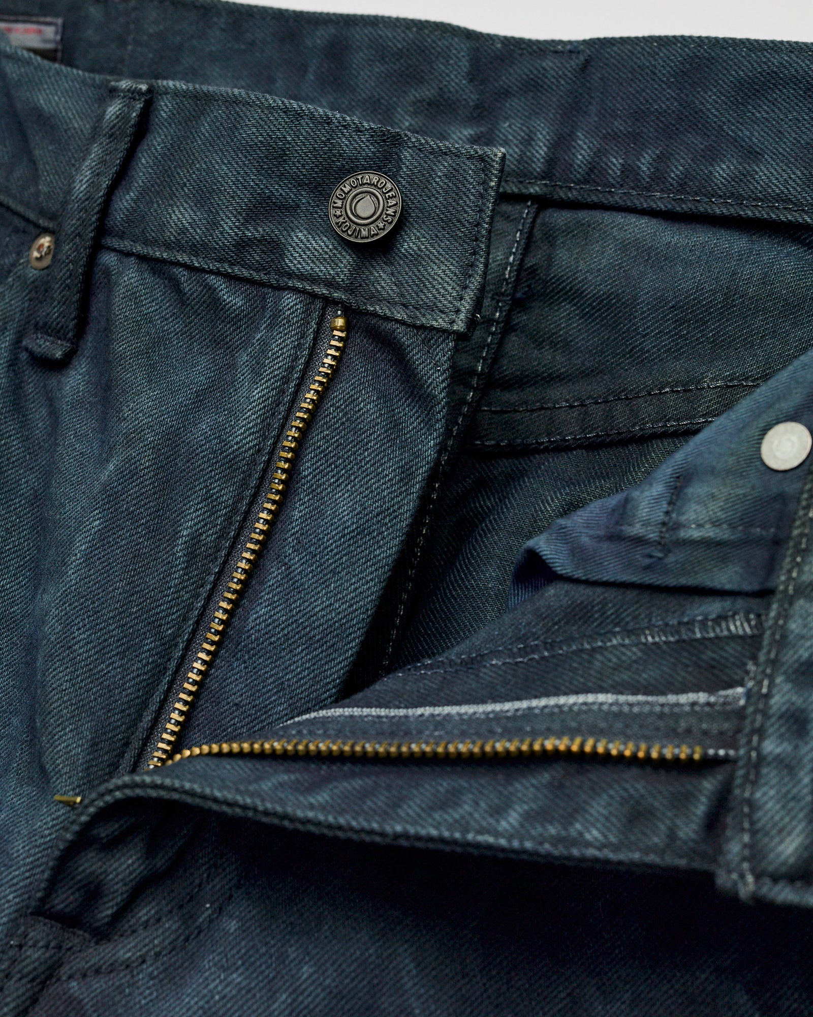 MXJE1402 "Mud & Natural Indigo Dyed" Selvedge Denim - Straight Fit - Image 6