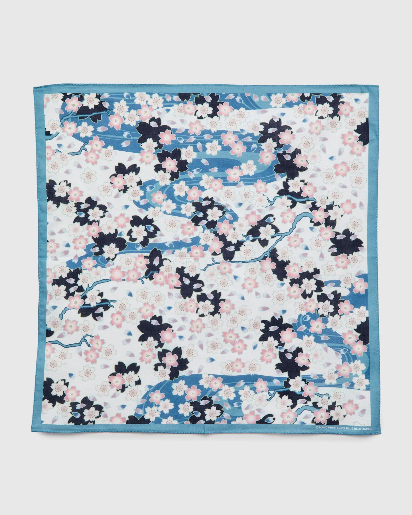 "Nagare-Sakura" Bandanna in White