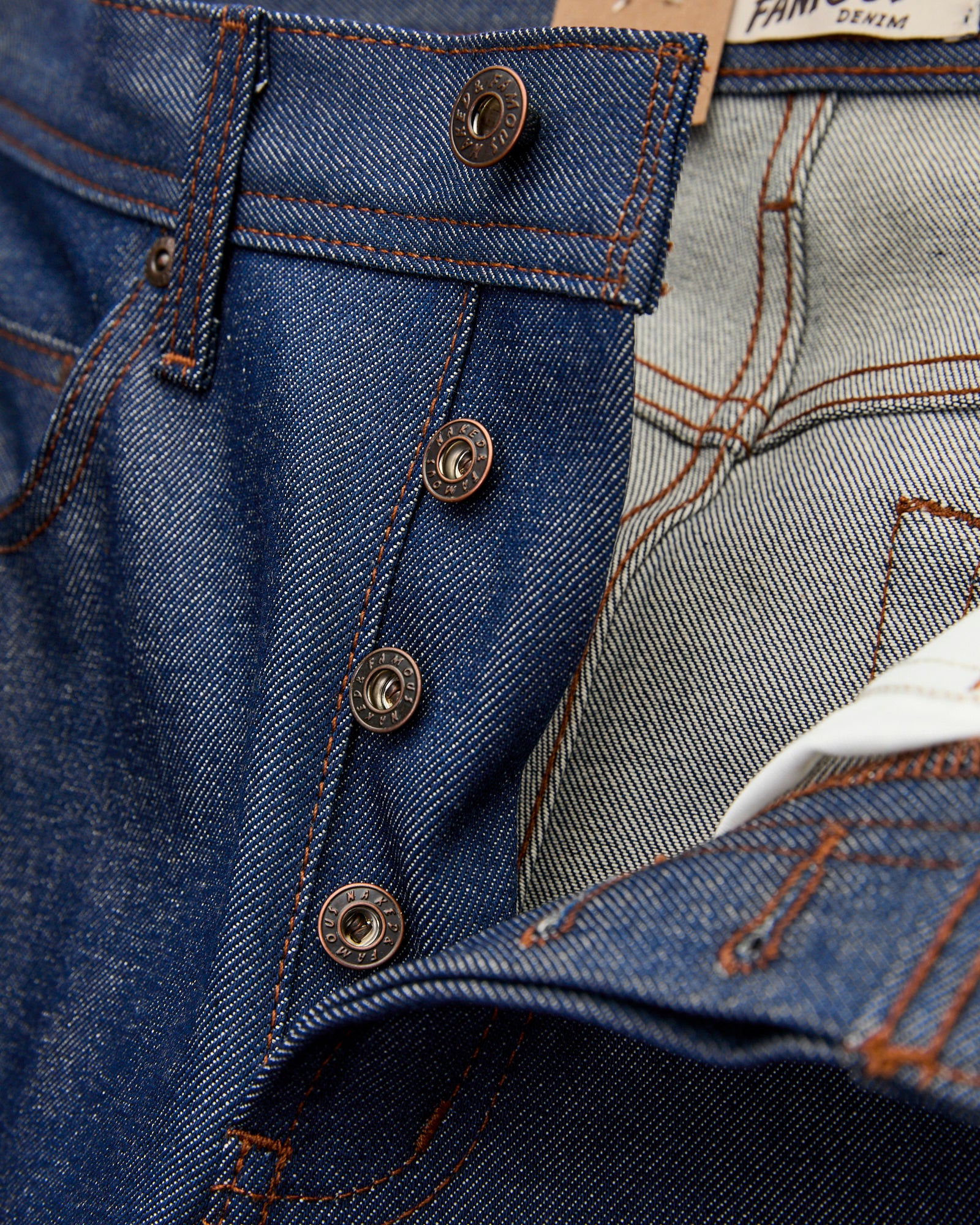 "Natural Indigo Selvedge" 12.5oz Selvedge Denim - Strong Guy Fit - Image 7
