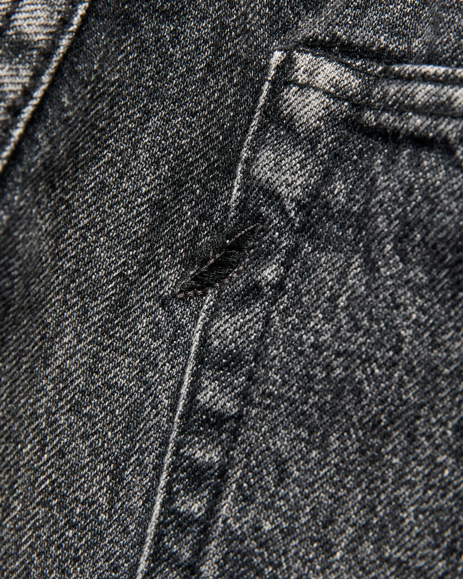 "Natural Used Black" 14oz Washed Selvedge Denim - Relaxed Tapered Fit - Image 4