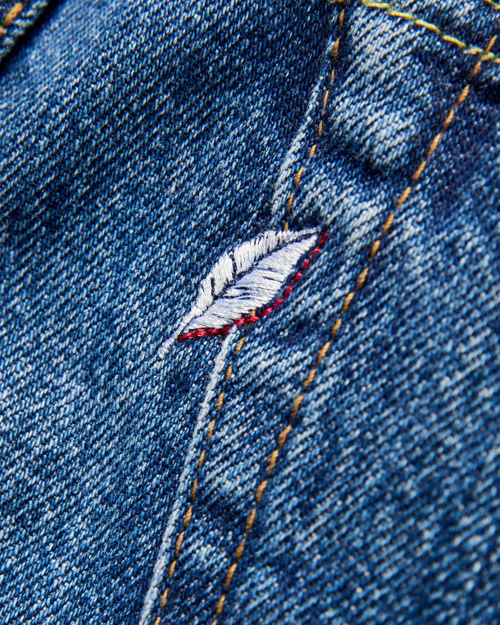 "Natural Used Indigo" 14oz Washed Selvedge Denim - Relaxed Tapered Fit - Image 4