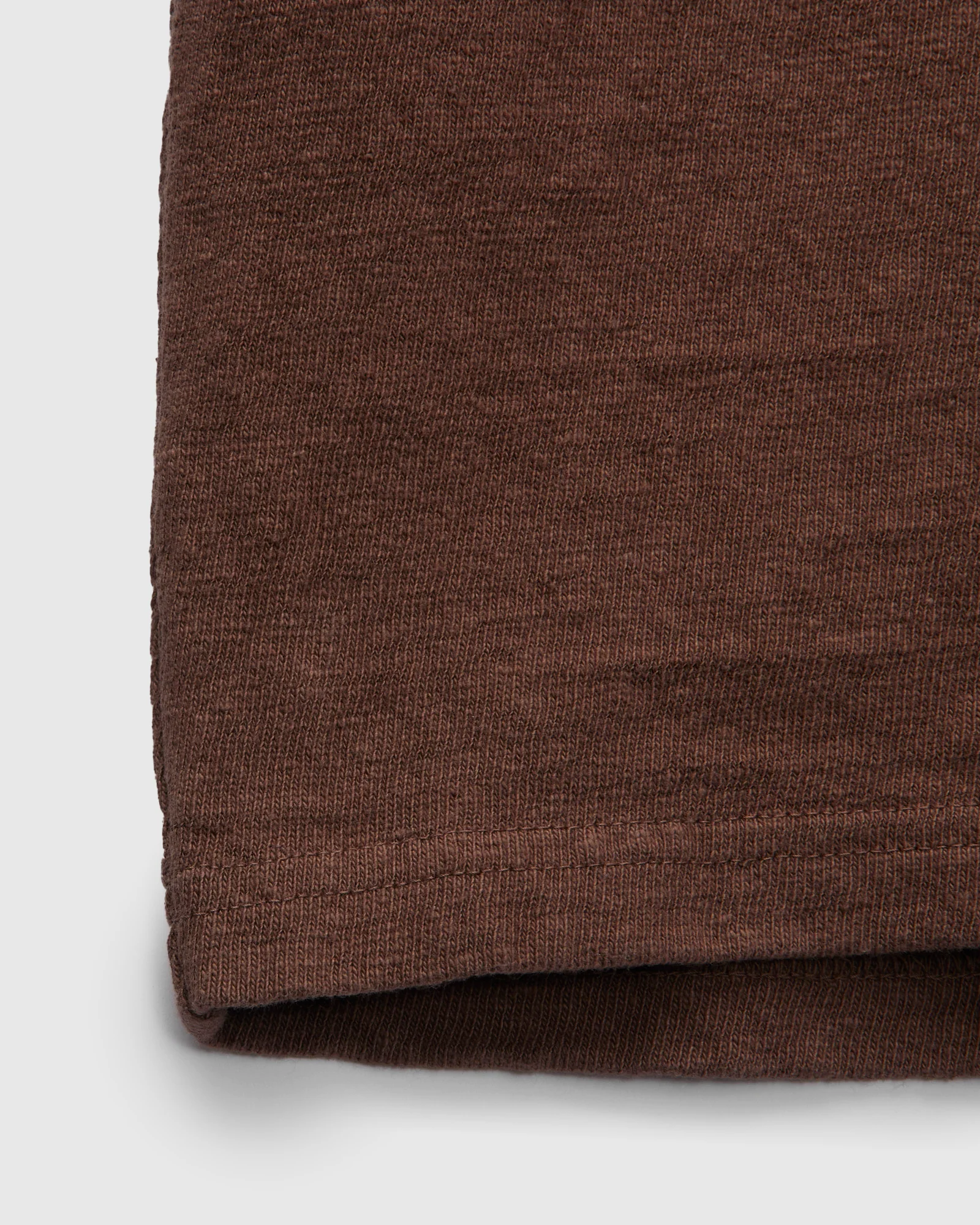 No. 8 Slub Nep Short Sleeve T-Shirt in Coffee - Image 5