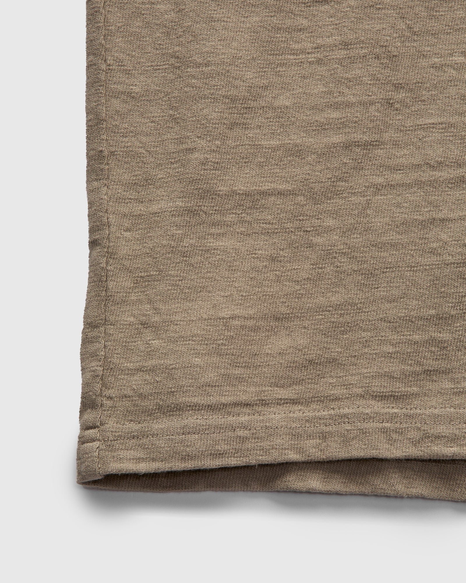 No. 8 Slub Nep Short Sleeve T-Shirt in Sand Beige - Image 5
