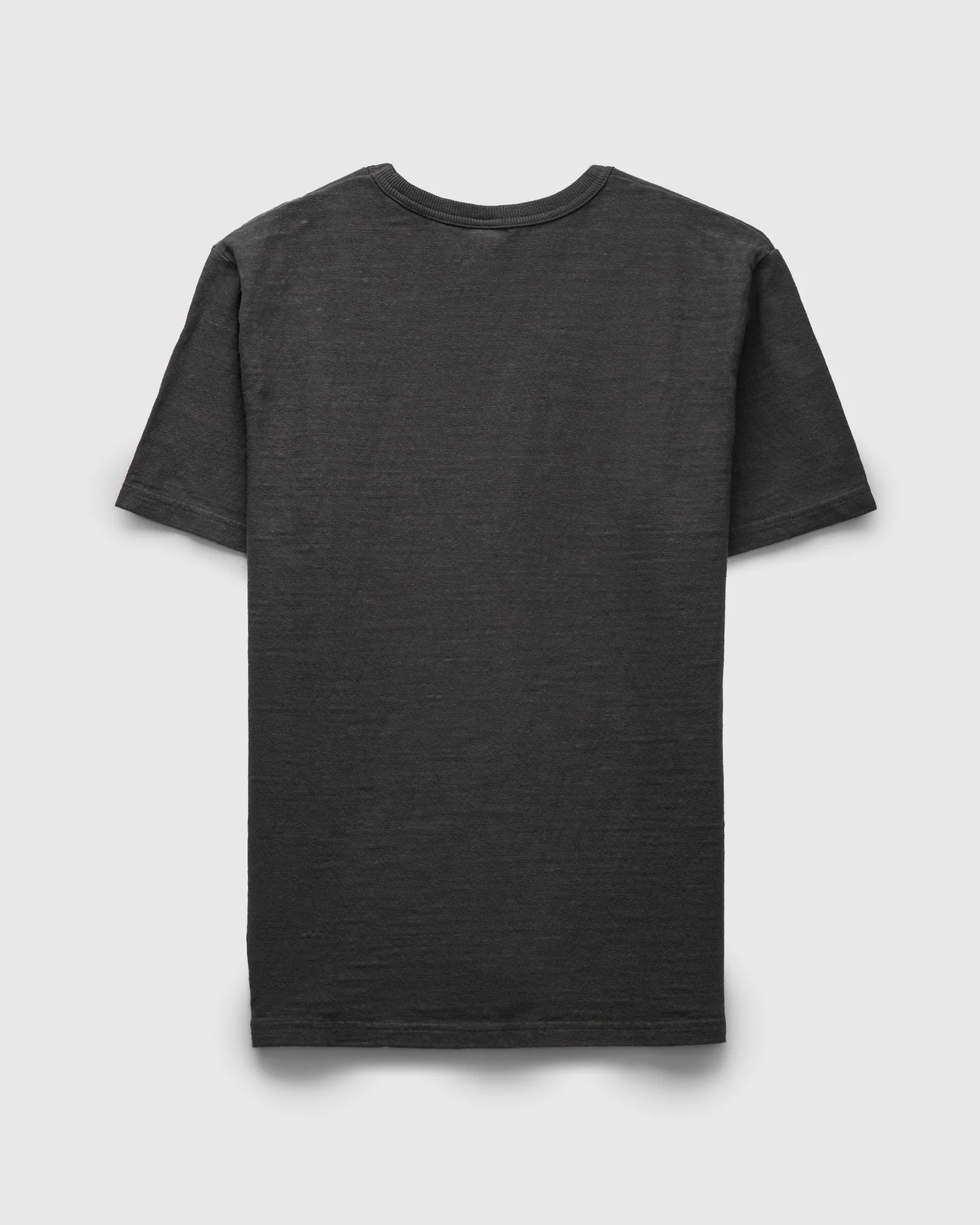 No. 8 Slub Nep Short Sleeve T-Shirt in Steel Grey - Image 2